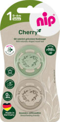 Nip Schnuller Cherry mint/braun, Gr.1, 0-6 Monate