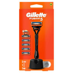 Gillette Fusion Самобръсначка с 5 ножчета и поставка