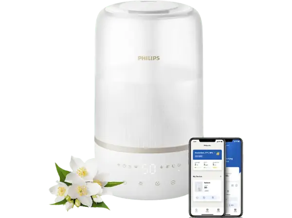 Philips HU1510/04 1000 Series Luftbefeuchter Wei&szlig;, Champagner (19,6 Watt, Raumgr&ouml;&szlig;e: 41 m&sup2;)