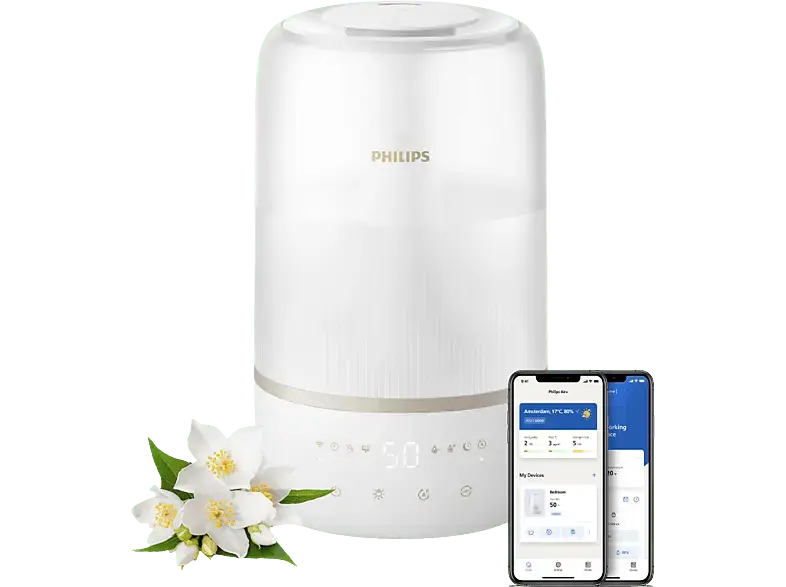 Philips HU1510/04 1000 Series Luftbefeuchter Weiß, Champagner (19,6 Watt, Raumgröße: 41 m²)