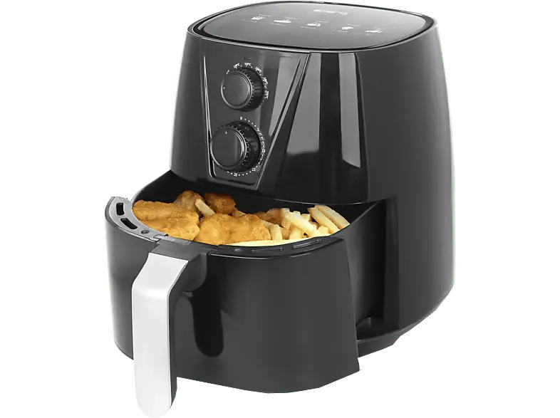 Emerio AF-126667 Smart Fryer Heißluftfritteuse (3,6 l, 1450 Watt, Schwarz)