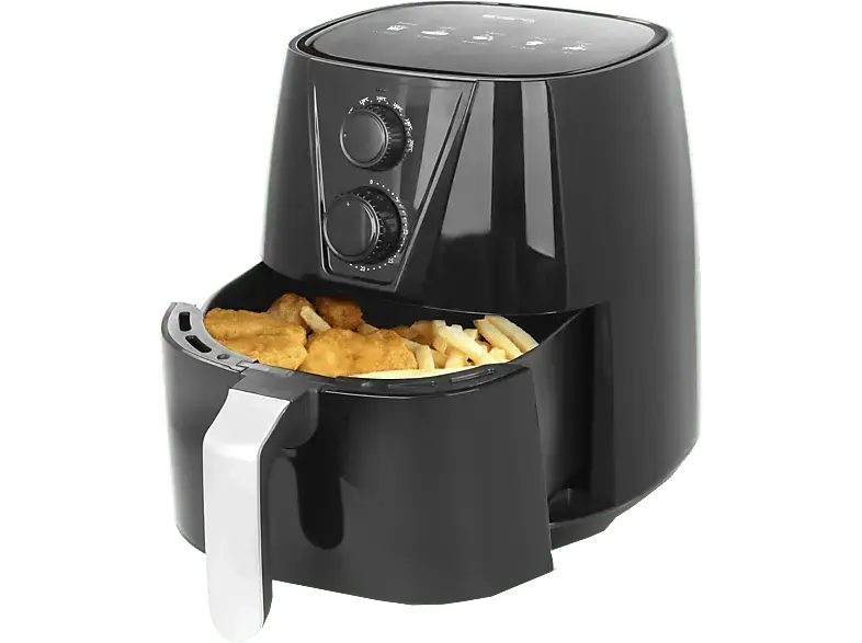 Emerio AF-126667 Smart Fryer Heißluftfritteuse (3,6 l, 1450 Watt, Schwarz)