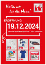 KiK KiK: Neueröffnung in Gaggenau - bis 20.12.2024