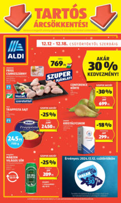 Aldi - Aldi újság érvényessége 2024.12.18.-ig - amely érvényes a következő dátumtól: 11.12.2024