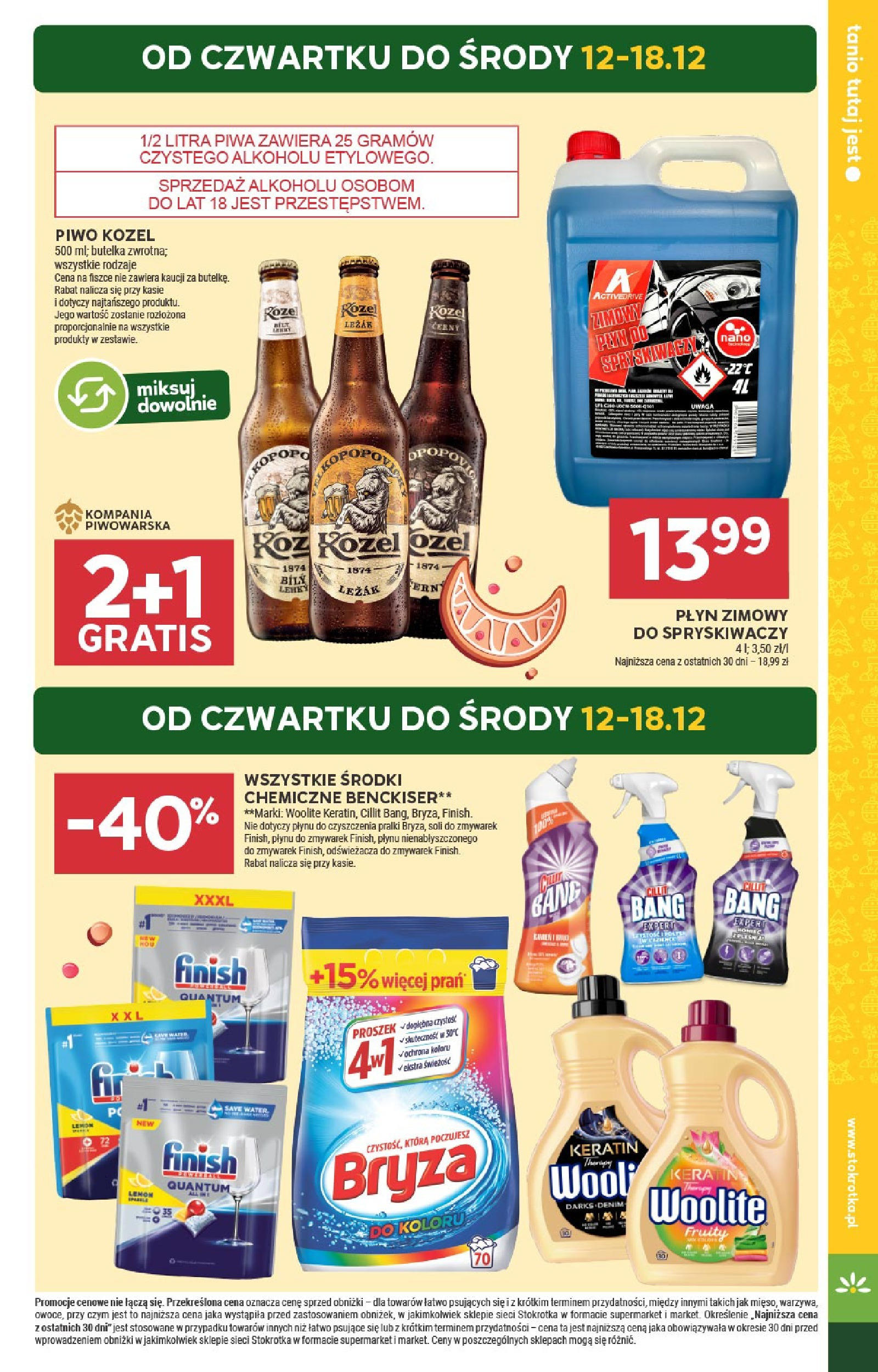 Stokrotka - Stokrotka SUPERMARKET gazetka do 14.12.2024 11.12.2024 - Promocje online | Strona: 3 | Produkty: Leżak, Piwo, Piwo kozel, Finish