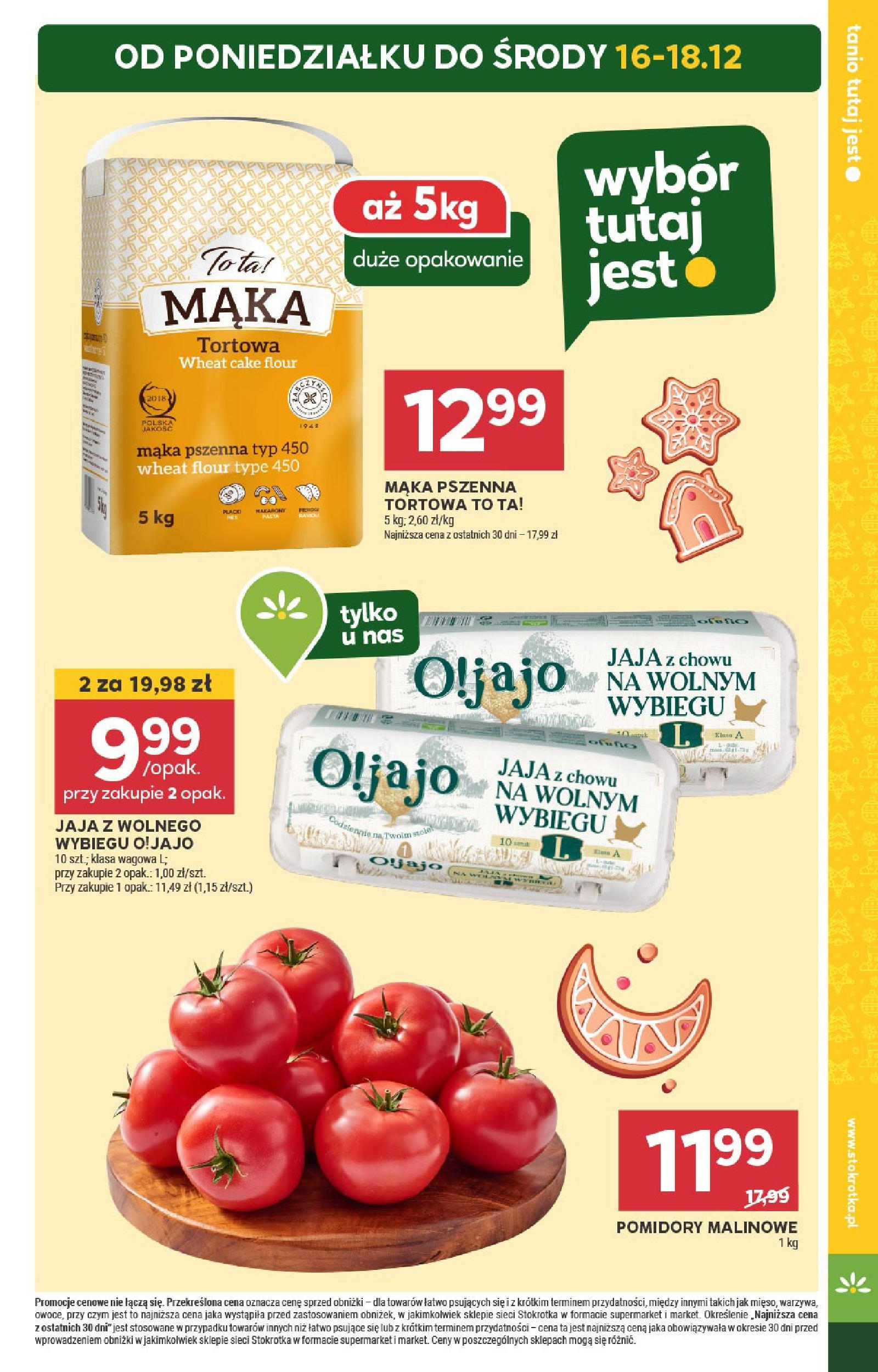 Stokrotka - Stokrotka SUPERMARKET gazetka do 14.12.2024 11.12.2024 - Promocje online | Strona: 5 | Produkty: Pomidory malinowe, Pomidory, Makarony, Jaja