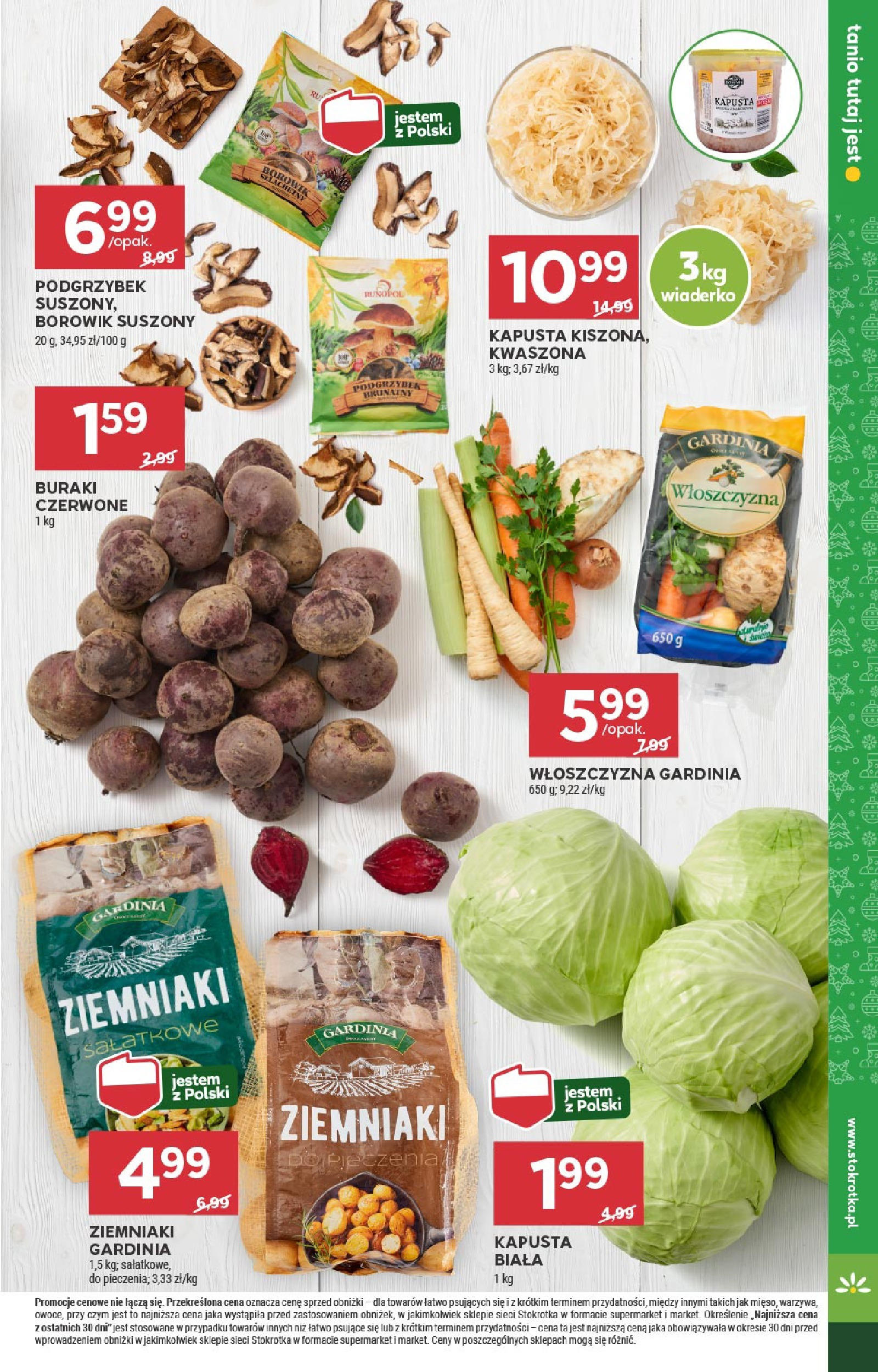 Stokrotka - Stokrotka SUPERMARKET gazetka do 14.12.2024 11.12.2024 - Promocje online | Strona: 9 | Produkty: Kapusta, Stokrotka, Buraki, Ziemniaki