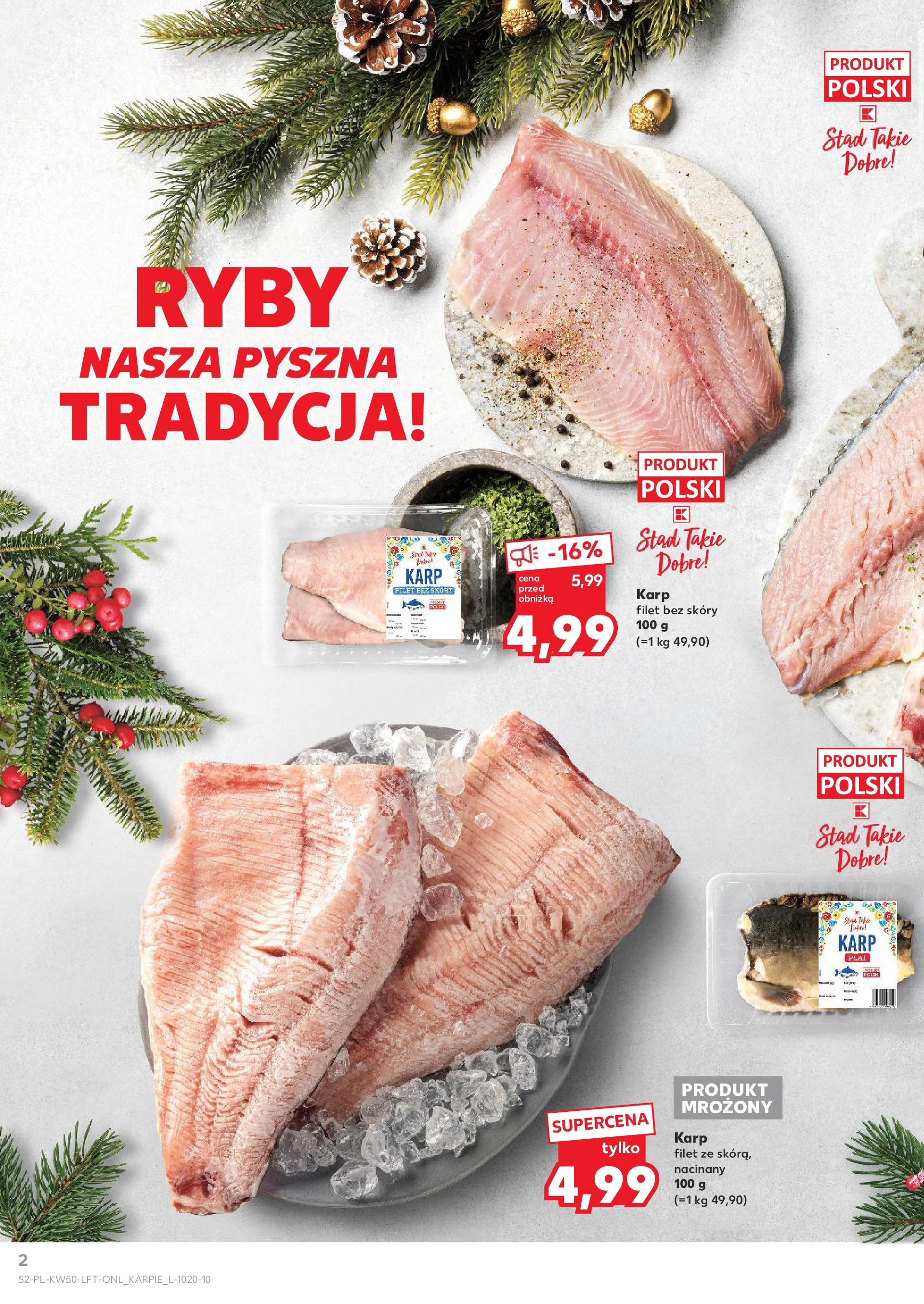 Kaufland - Kaufland gazetka do 18.12.2024 od 11.12.2024 - od jutra PDF | Strona: 2 | Produkty: Karp, Ryby