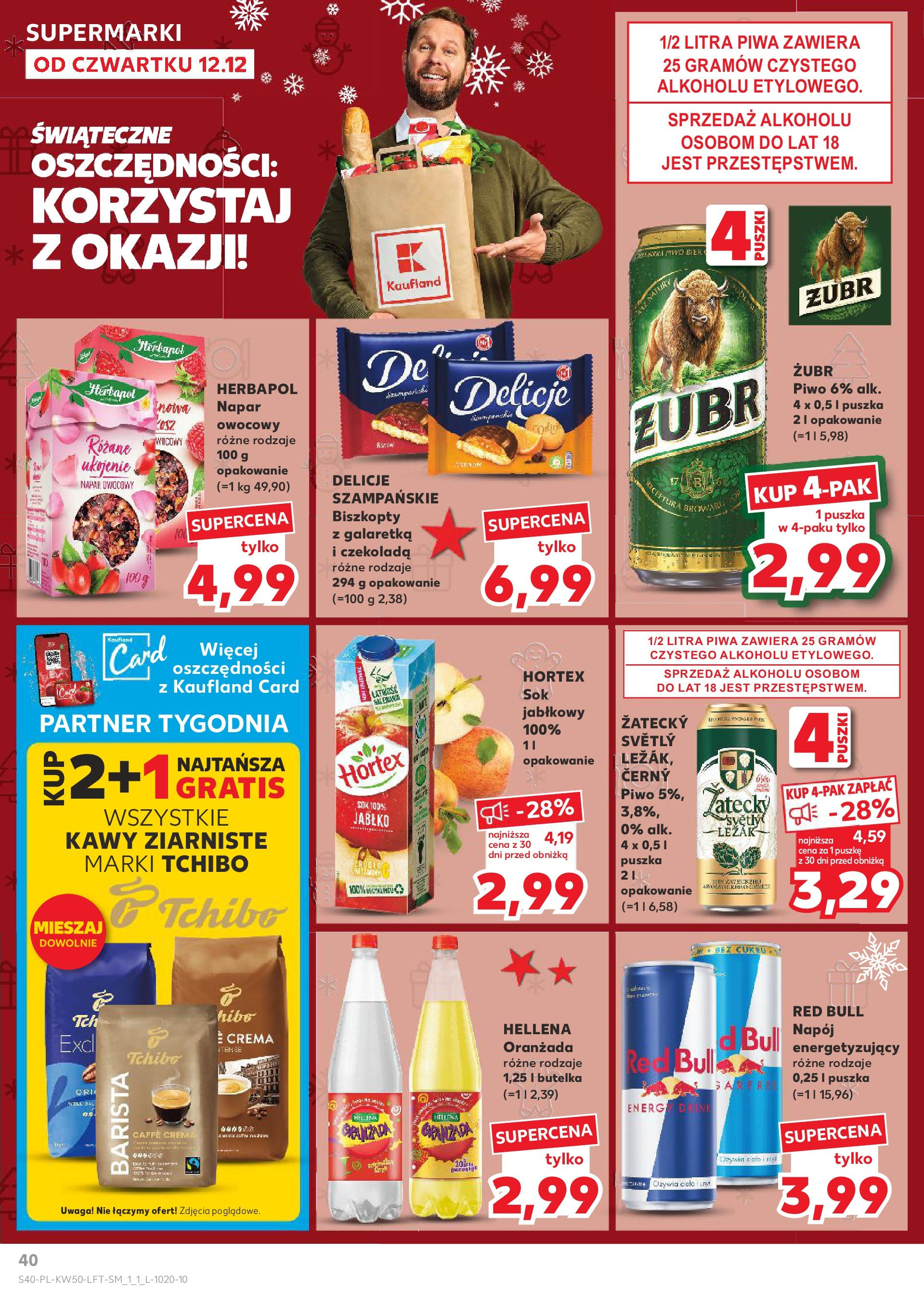 Kaufland - Kaufland gazetka do 18.12.2024 od 11.12.2024 - od jutra PDF | Strona: 40 | Produkty: Galaretka, Red bull, Tchibo, Czekolada