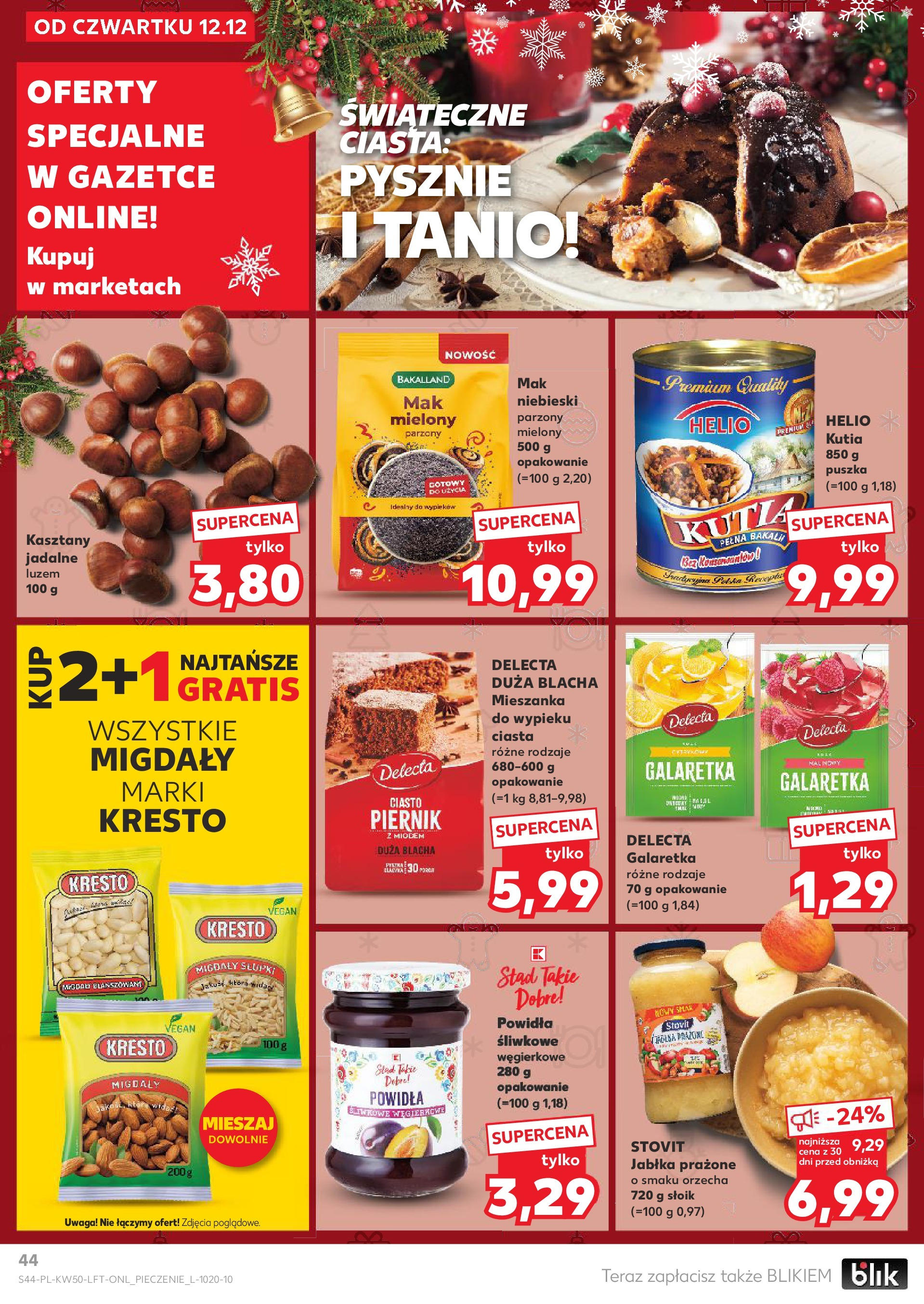 Kaufland - Kaufland gazetka do 18.12.2024 od 11.12.2024 - od jutra PDF | Strona: 44 | Produkty: Ciasto, Piernik, Powidła, Jabłka prażone