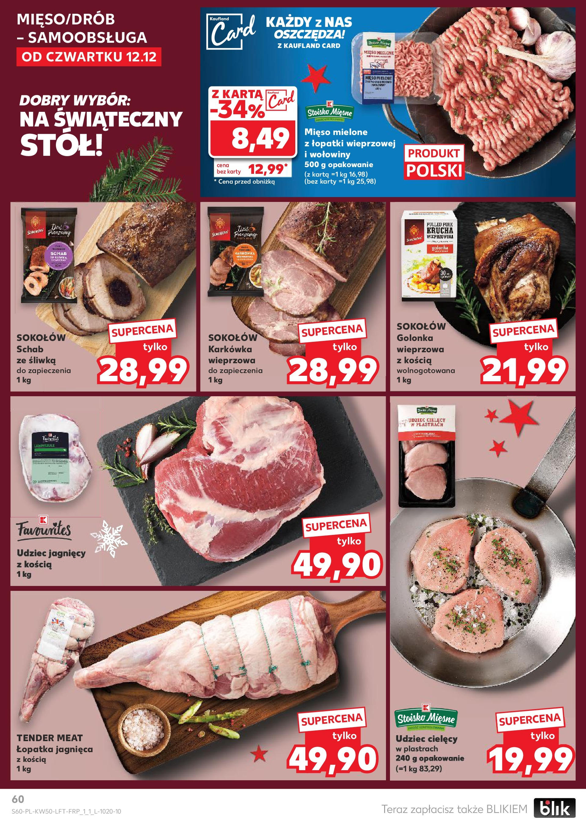 Kaufland - Kaufland gazetka do 18.12.2024 od 11.12.2024 - od jutra PDF | Strona: 60 | Produkty: Karta, Karkówka, Schab, Stół