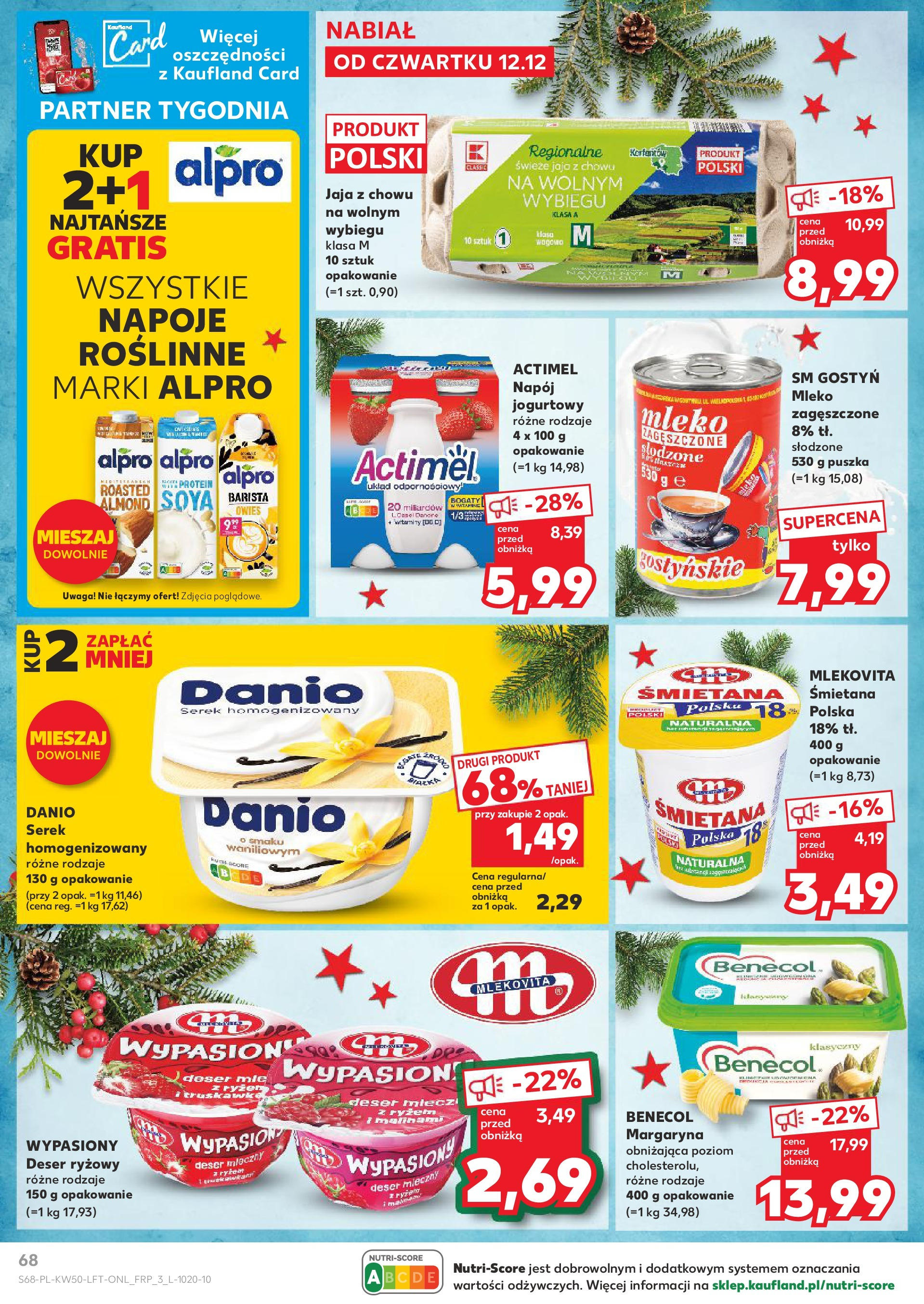 Kaufland - Kaufland gazetka do 18.12.2024 od 11.12.2024 - od jutra PDF | Strona: 68 | Produkty: Alpro, Margaryna, Śmietana, Jaja