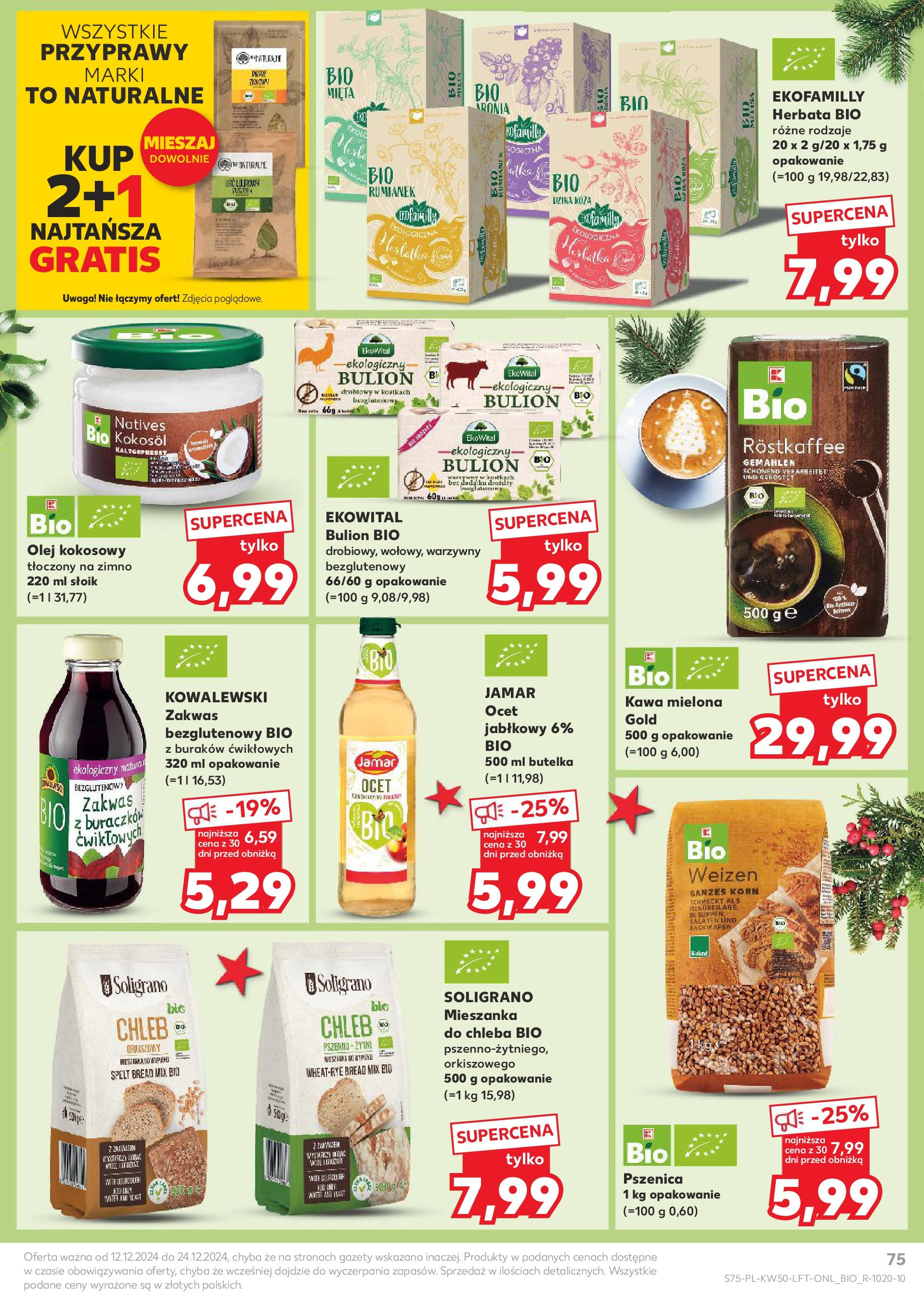 Kaufland - Kaufland gazetka do 18.12.2024 od 11.12.2024 - od jutra PDF | Strona: 75 | Produkty: Olej, Kawa, Herbata, Przyprawy