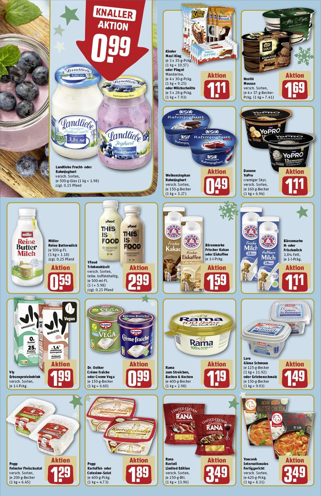 Rewe - Rewe: Wochenangebote (ab 15.12.2024) zum Blättern » Angebote | Seite: 12 | Produkte: Buttermilch, Haltbare milch, Creme, Zucker