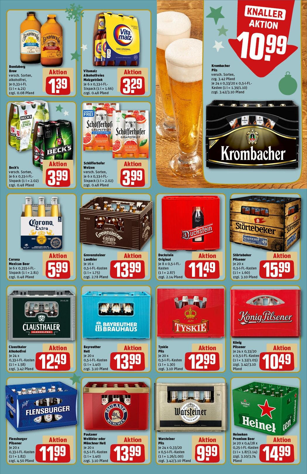 Rewe - Rewe: Wochenangebote (ab 15.12.2024) zum Blättern » Angebote | Seite: 15 | Produkte: Tyskie, Bier, Pils, Warsteiner