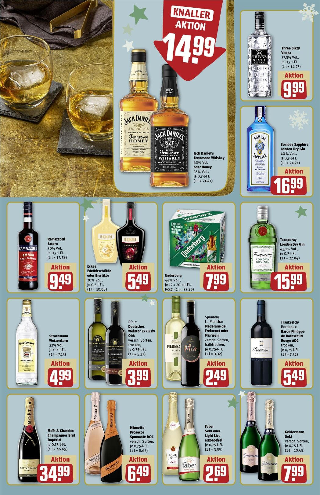 Rewe - Rewe: Wochenangebote (ab 15.12.2024) zum Blättern » Angebote | Seite: 16 | Produkte: Sekt, Jack Daniel's, Prosecco, Whiskey