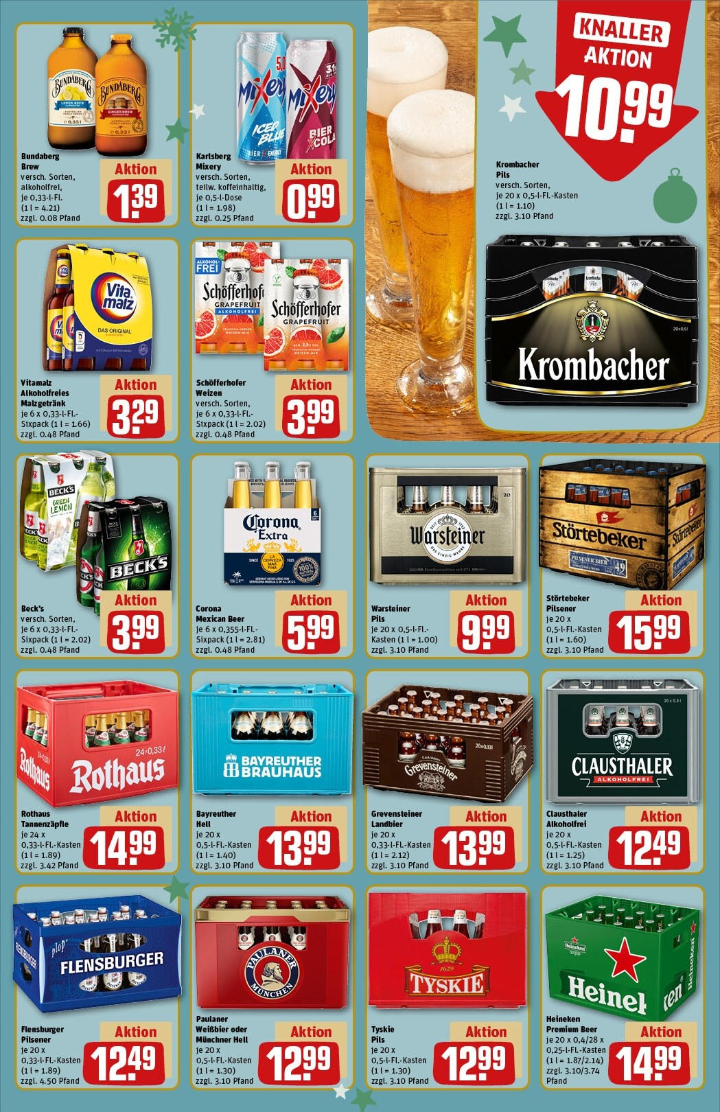 Rewe - Rewe: Wochenangebote (ab 15.12.2024) zum Blättern » Angebote | Seite: 17 | Produkte: Cola, Bier, Grapefruit, Krombacher