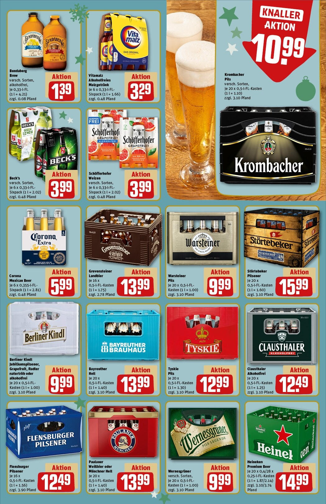 Rewe - Rewe: Wochenangebote (ab 15.12.2024) zum Blättern » Angebote | Seite: 17 | Produkte: Tyskie, Weißbier, Wernesgruner, Flensburger