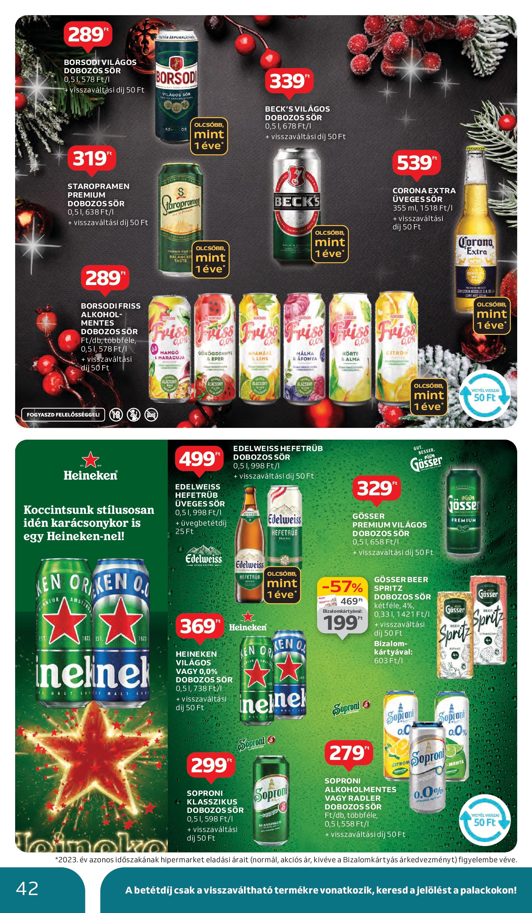 Auchan Akciós újság - 2024.12.12. -tól/töl > akció, lapozható szórólap 🛍️ | Oldal: 42 | Termékek: Görögdinnye, Radler, Heineken, Citrom