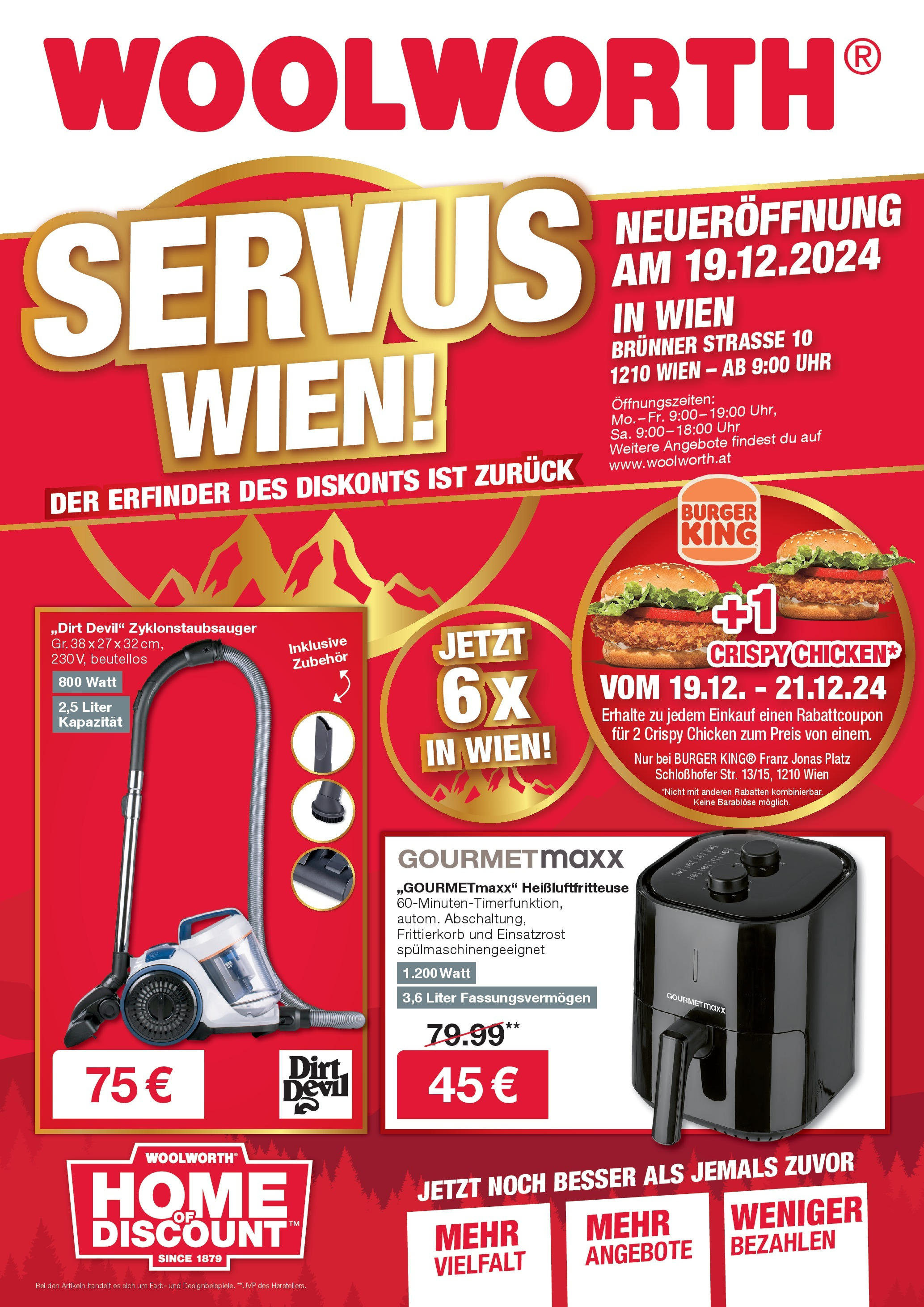 Woolworth Servus Wien! von 15.12.2024 - Aktuelle Angebote | Seite: 1 | Produkte: Uhr