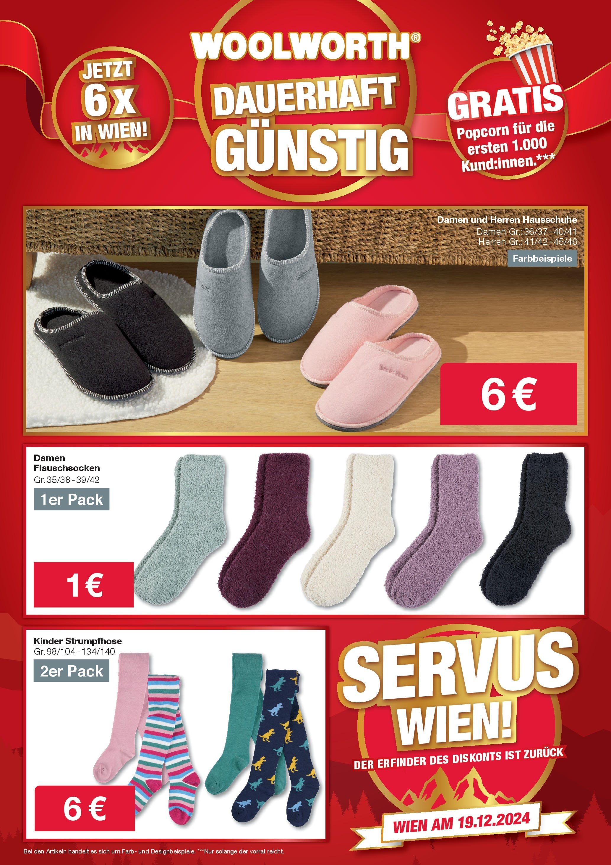 Woolworth Servus Wien! von 15.12.2024 - Aktuelle Angebote | Seite: 6 | Produkte: Hausschuhe, Strumpfhose