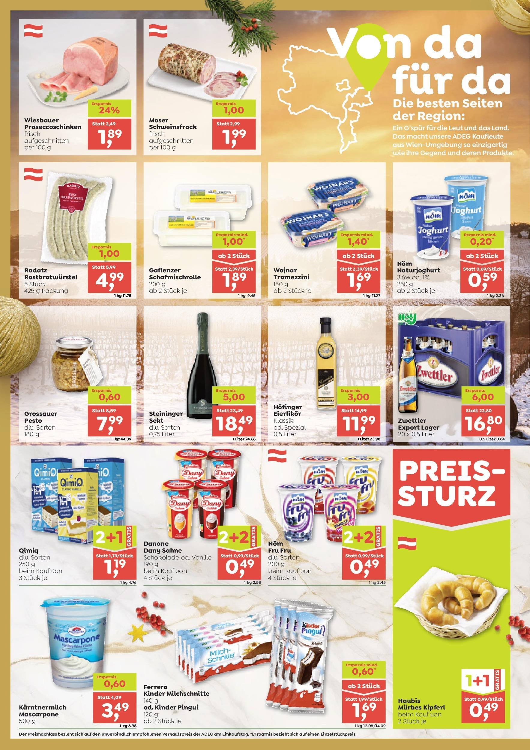 ADEG Angebote von 16.12.2024 - Aktuelle Angebote | Seite: 6 | Produkte: Sahne, Milch, Joghurt, Schokolade