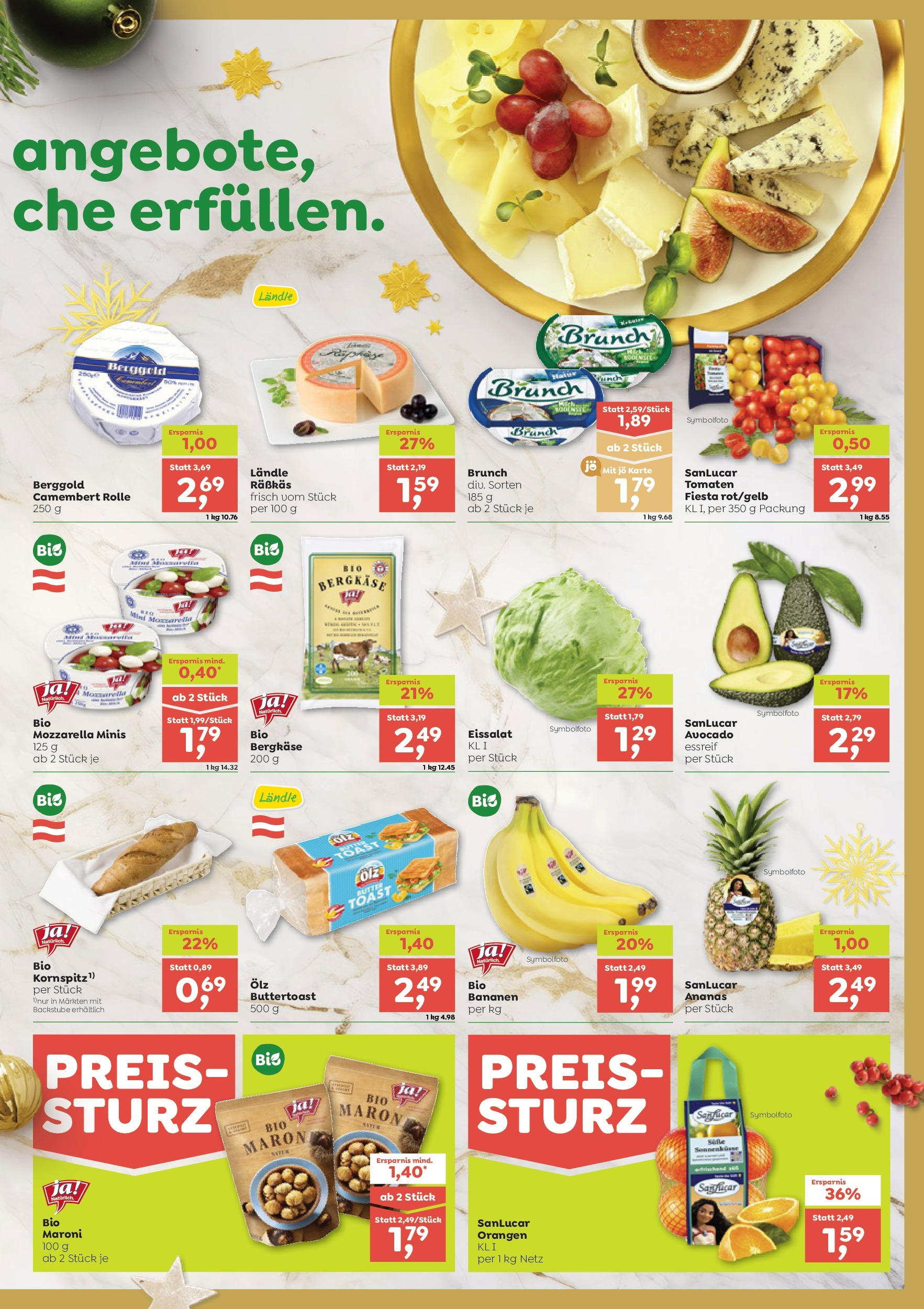 ADEG Mäder, Hörbranz, Höchst, Bezau von 16.12.2024 - Aktuelle Angebote | Seite: 5 | Produkte: Avocado, Orangen, Tomaten, Bananen