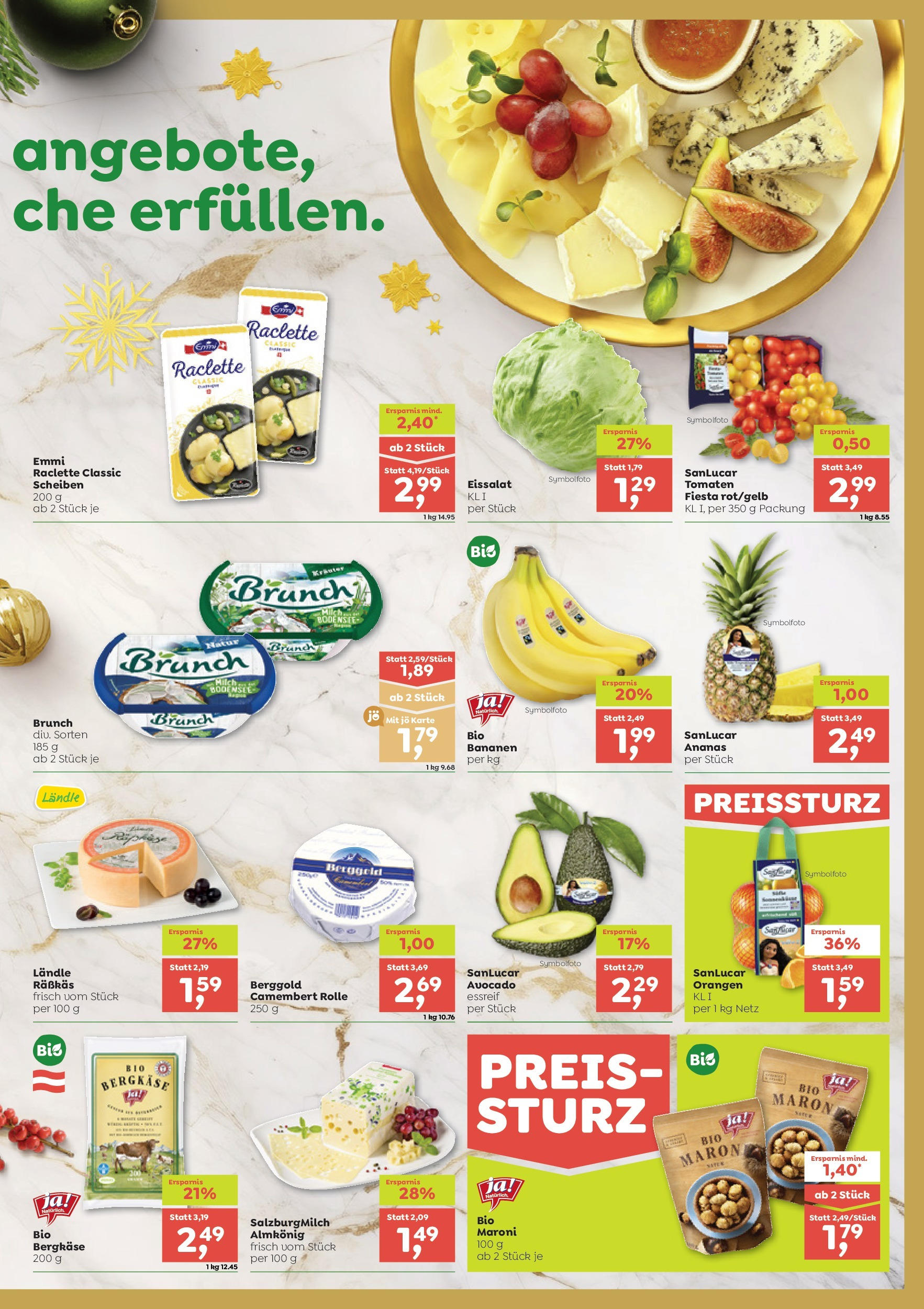 ADEG Sonntag, Rankweil, Sulzberg von 16.12.2024 - Aktuelle Angebote | Seite: 3 | Produkte: Avocado, Orangen, Tomaten, Ananas