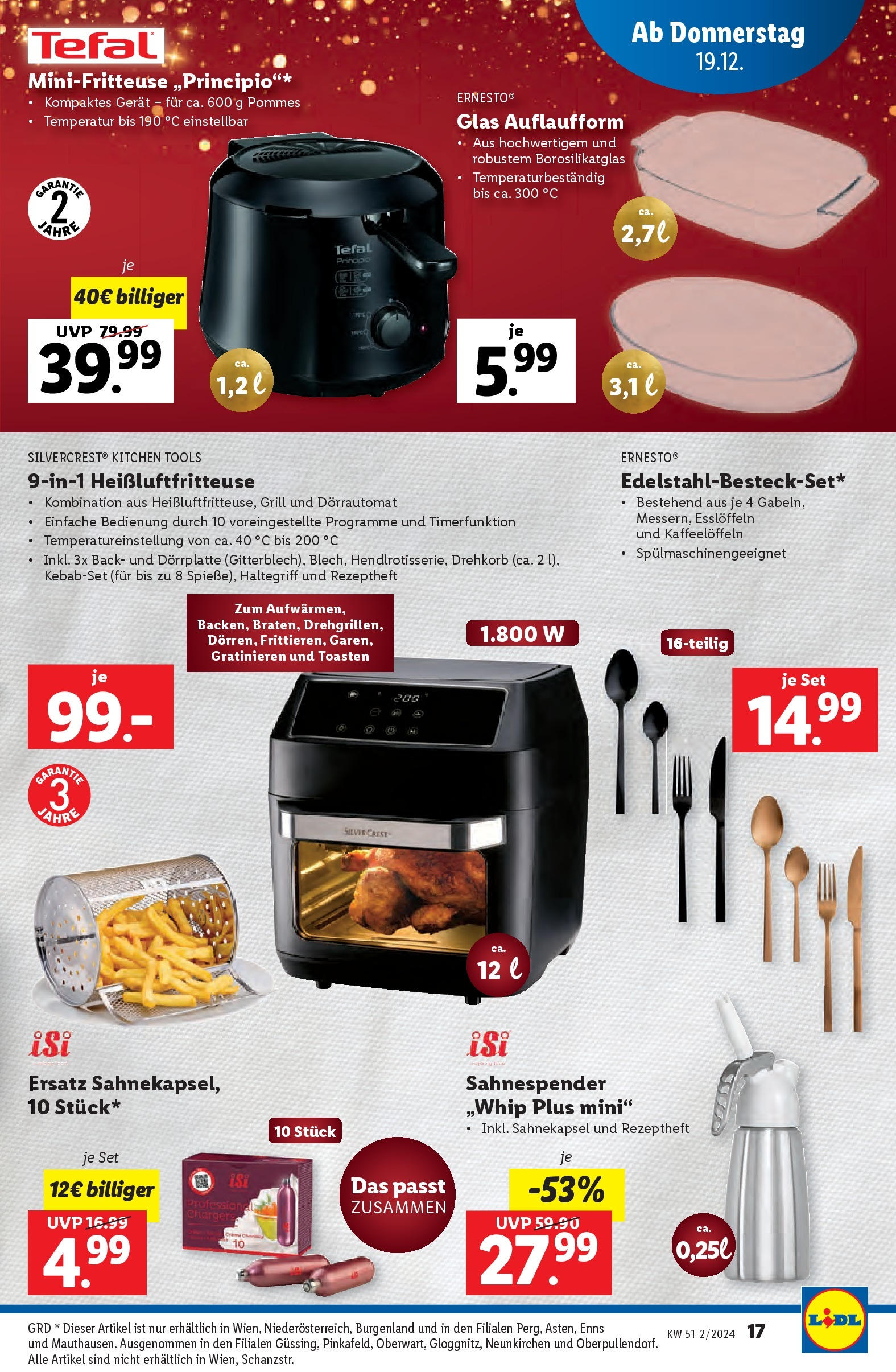 Lidl Flugblatt - Wien, Kittsee, Pölten ab 19.12.2024 - Angebote ab donnerstag | Seite: 17 | Produkte: Grill