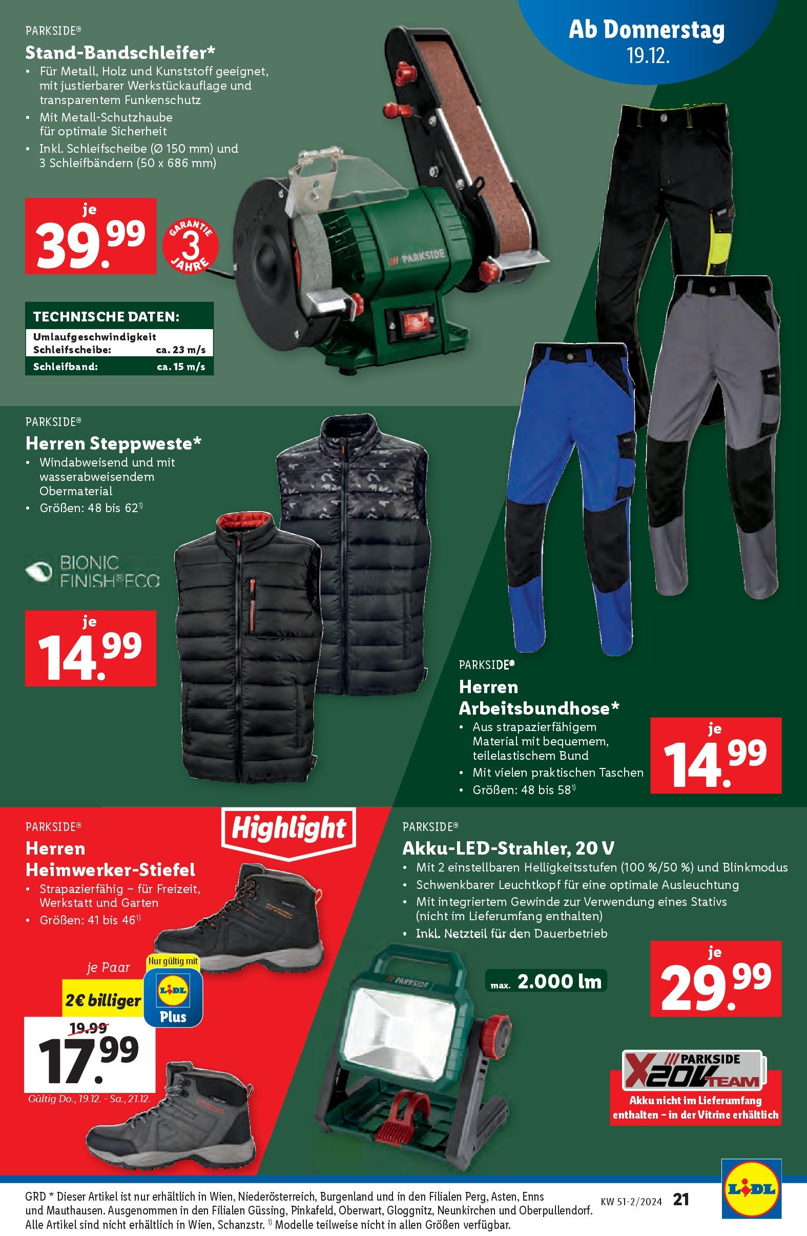 Lidl Flugblatt - Wien, Kittsee, Pölten ab 19.12.2024 - Angebote ab donnerstag | Seite: 21