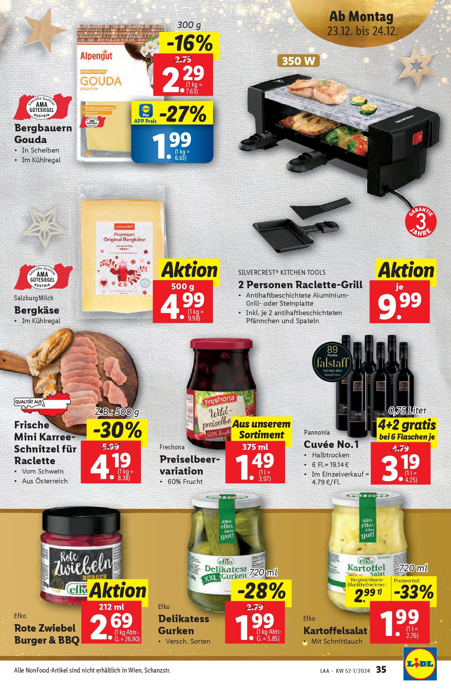 Lidl Flugblatt - Salzburg, Jenbach, Dornbirn ab 19.12.2024 - Angebote ab donnerstag | Seite: 37 | Produkte: Salat, Zwiebeln, Grill, Milch