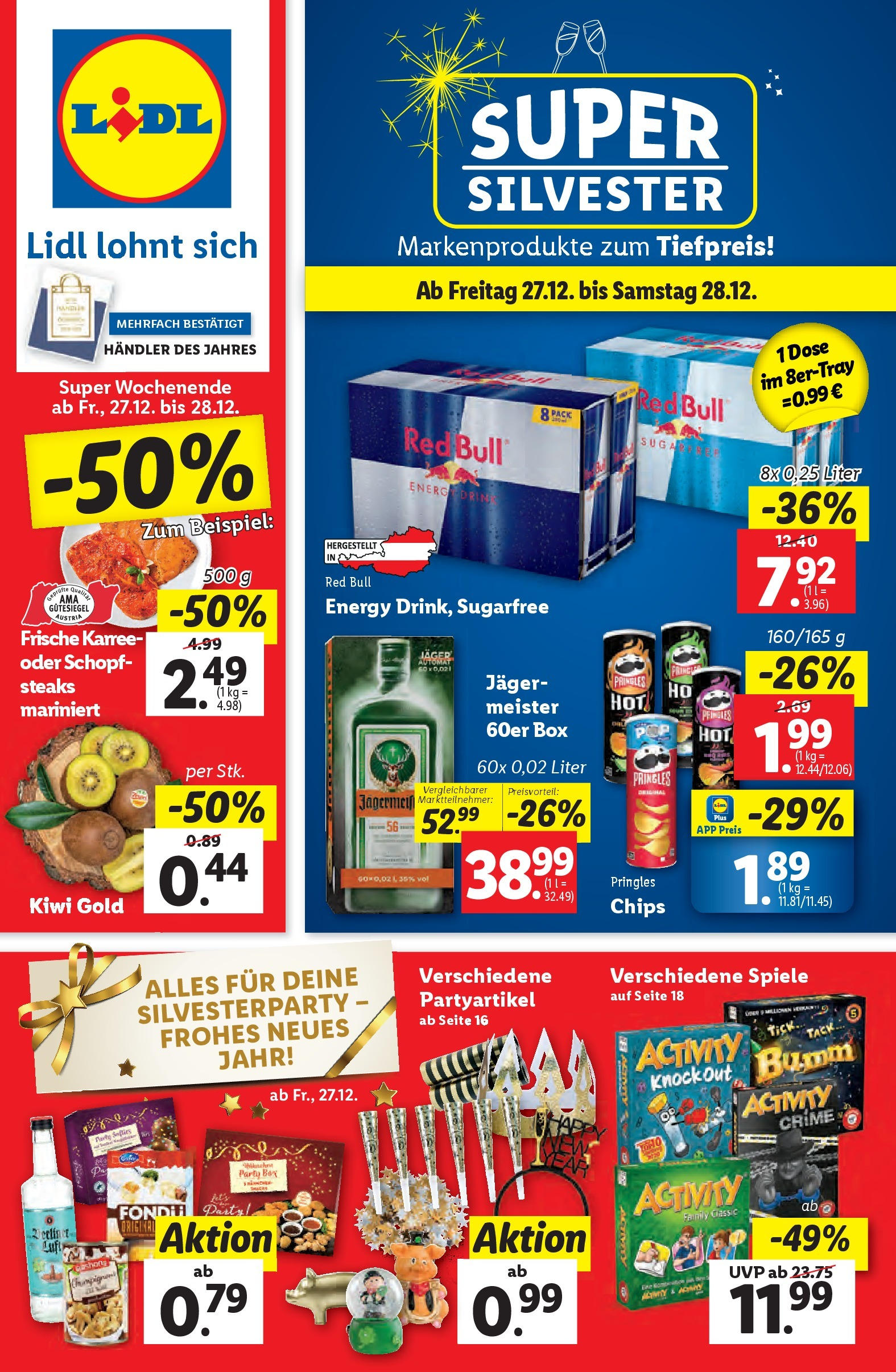 Lidl Flugblatt - Salzburg, Jenbach, Dornbirn ab 19.12.2024 - Angebote ab donnerstag | Seite: 44 | Produkte: Chips, Kiwi, Box