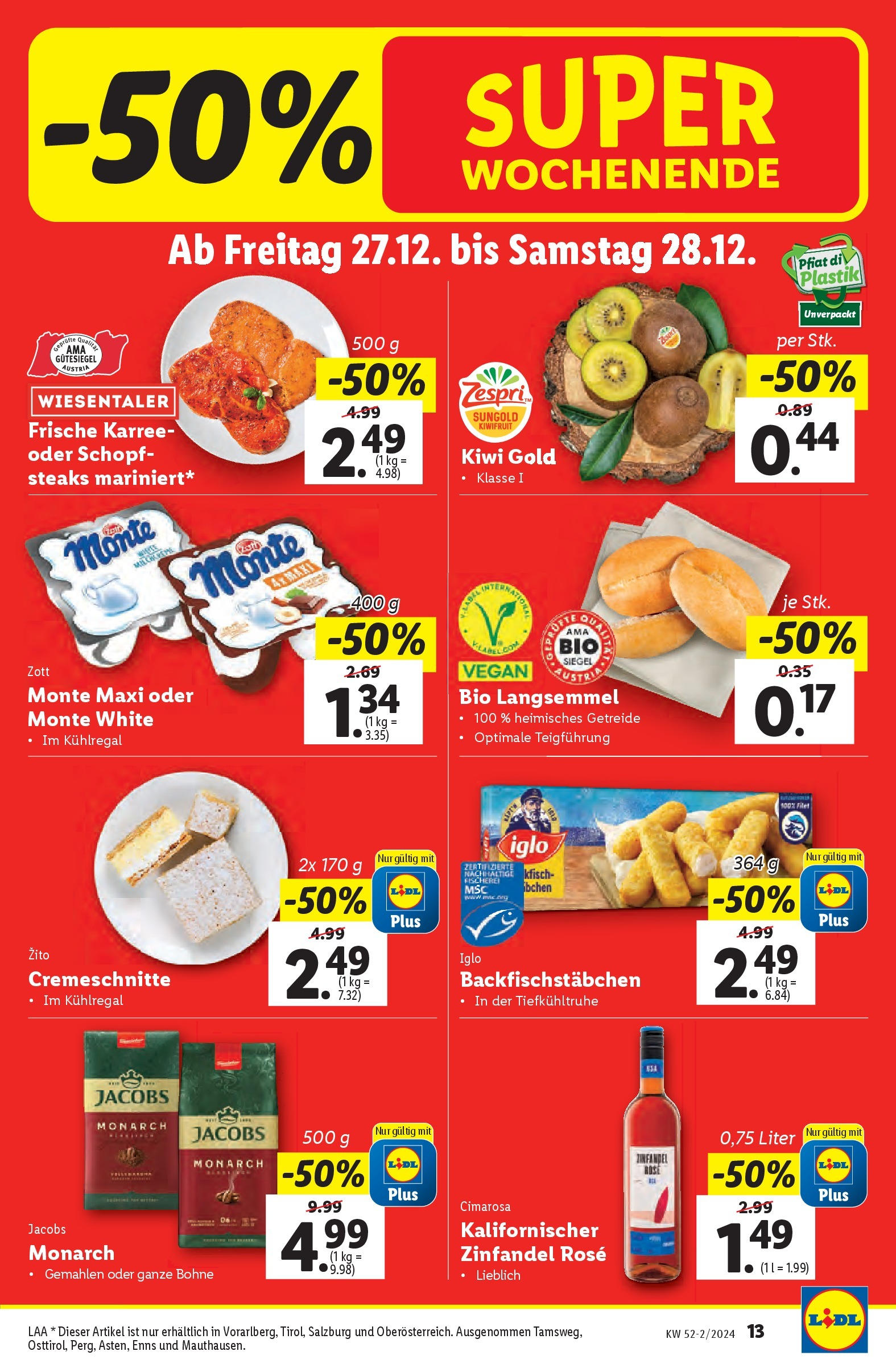 Lidl Flugblatt - Salzburg, Jenbach, Dornbirn ab 19.12.2024 - Angebote ab donnerstag | Seite: 56 | Produkte: Getreide, Kiwi