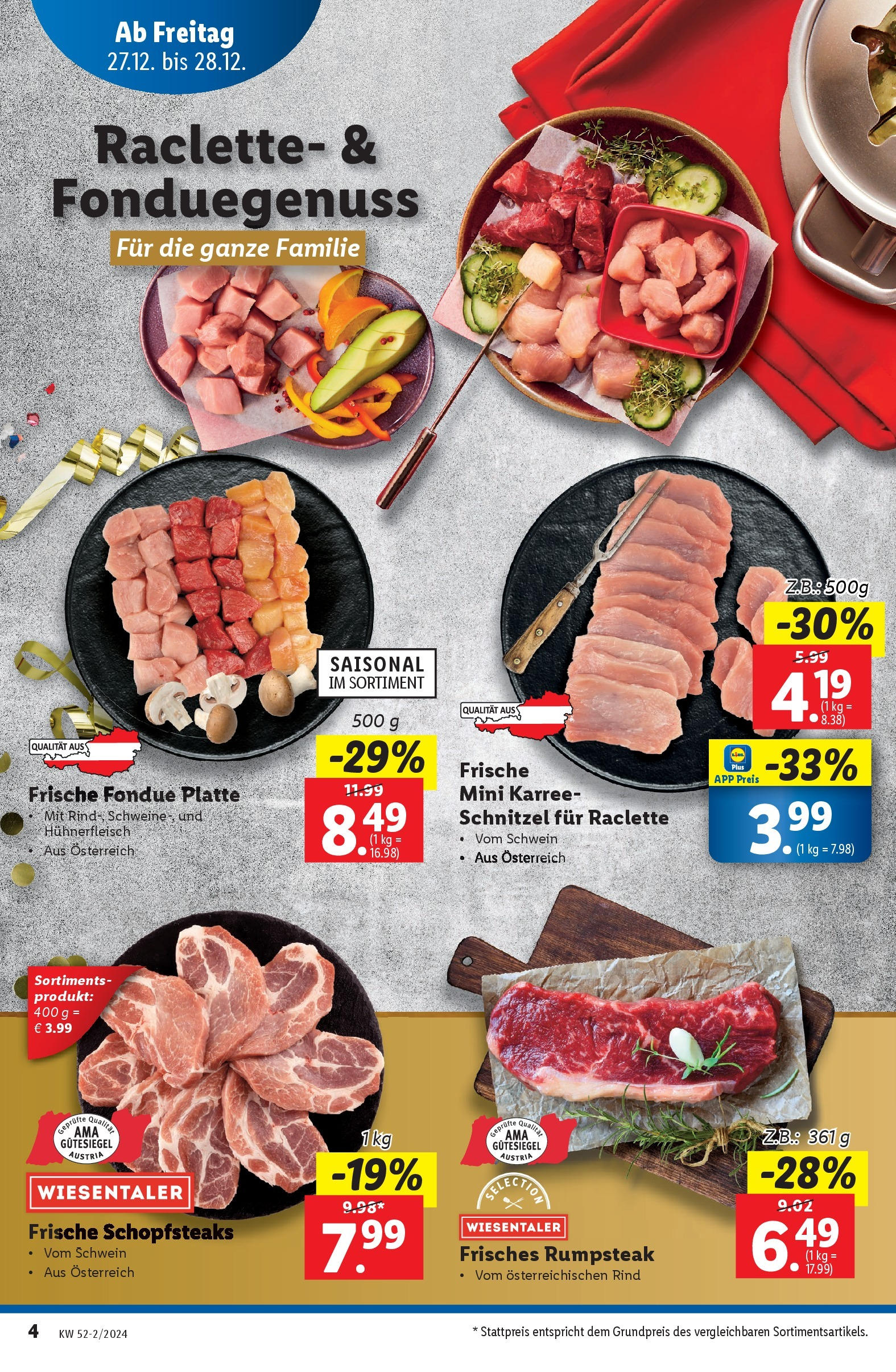 Lidl - Lidl: Flugblatt in deiner Nähe ab 26.12.2024 - Angebote ab donnerstag | Seite: 4 | Produkte: Hühnerfleisch