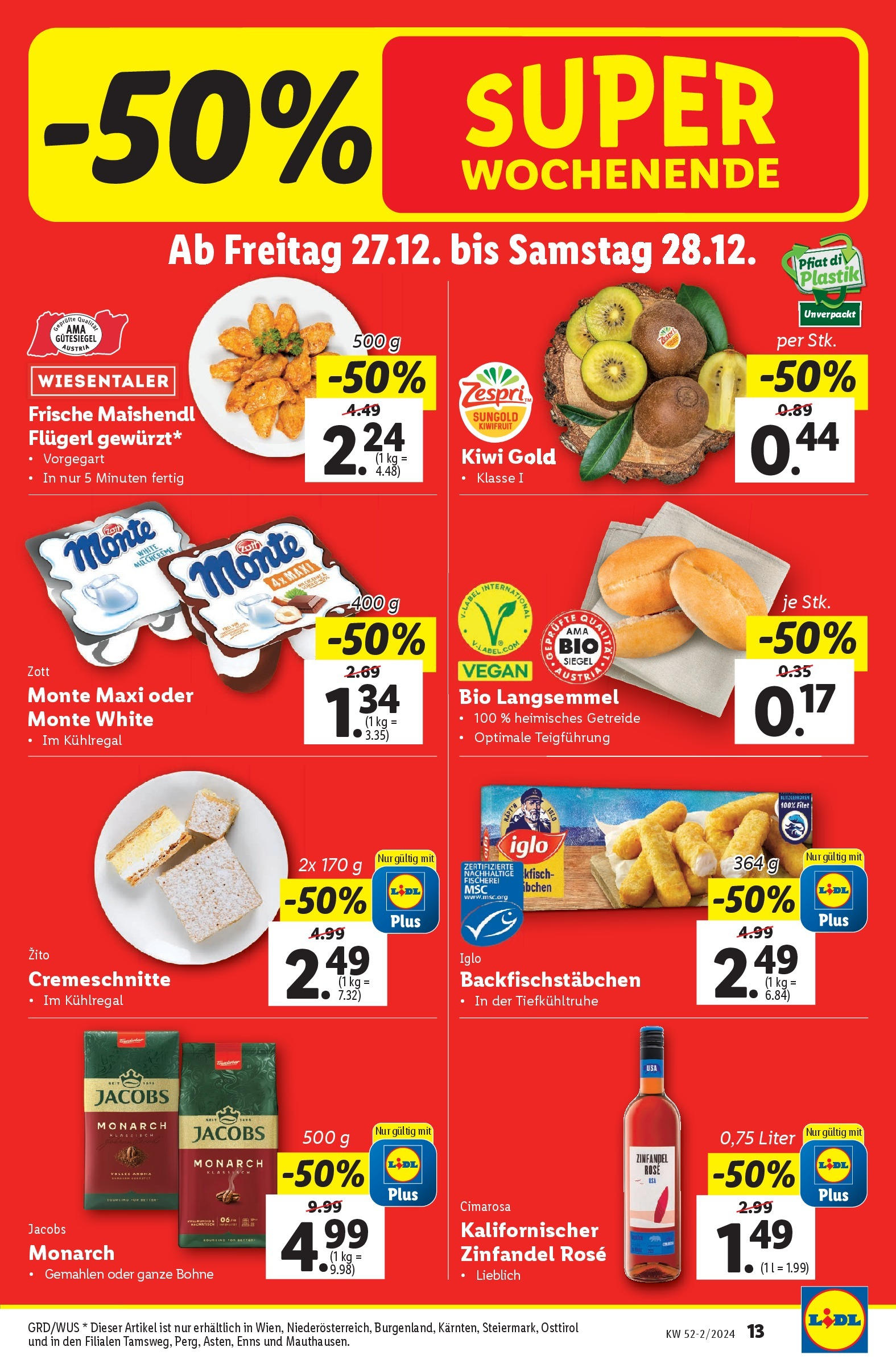 Lidl - Lidl: Flugblatt in deiner Nähe ab 26.12.2024 - Angebote ab donnerstag | Seite: 13 | Produkte: Getreide, Kiwi