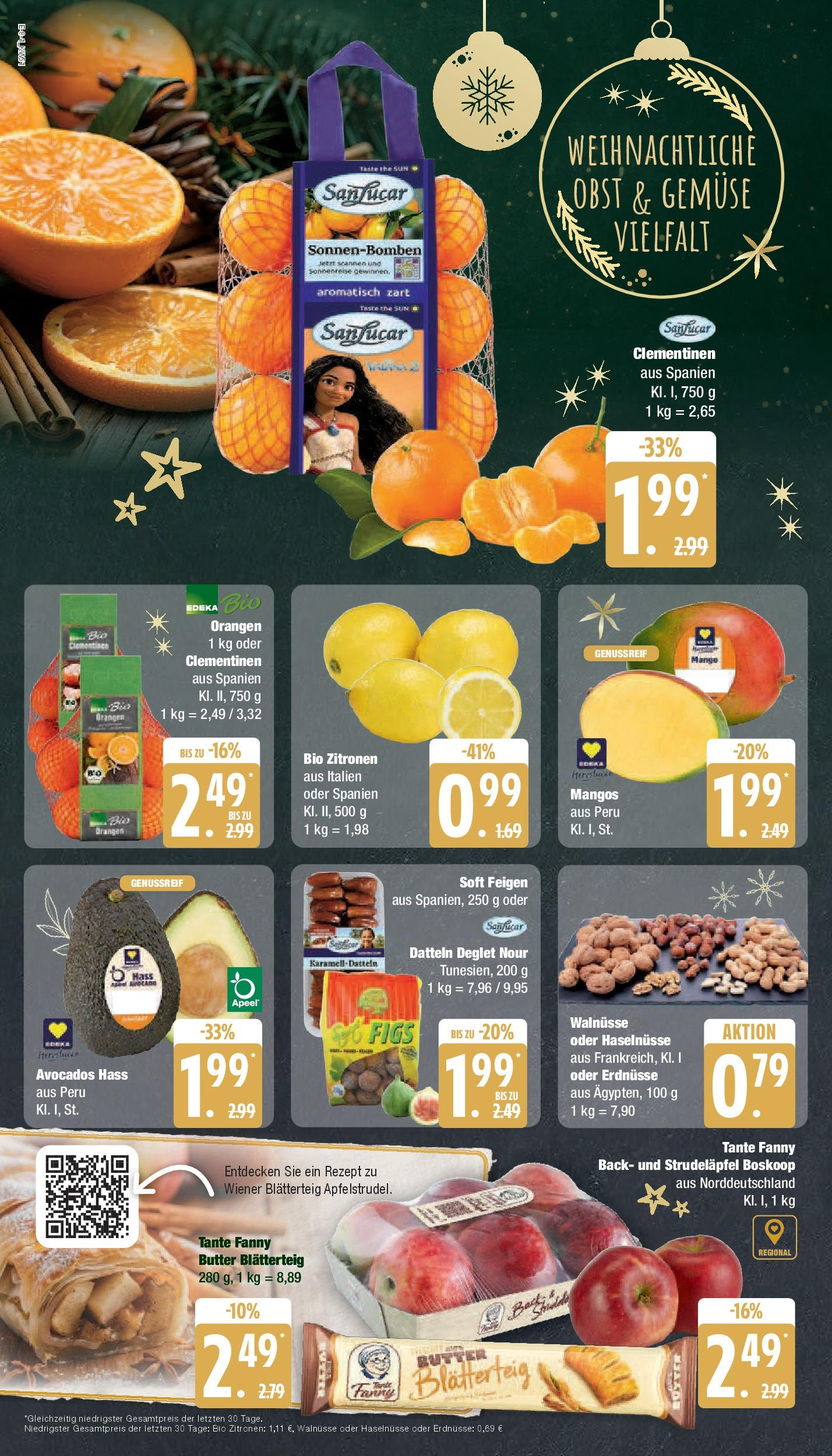 Edeka - EDEKA: Wochenangebote (ab 15.12.2024) » Angebote Online | Seite: 8 | Produkte: Erdnüsse, Walnüsse, Orangen, Obst