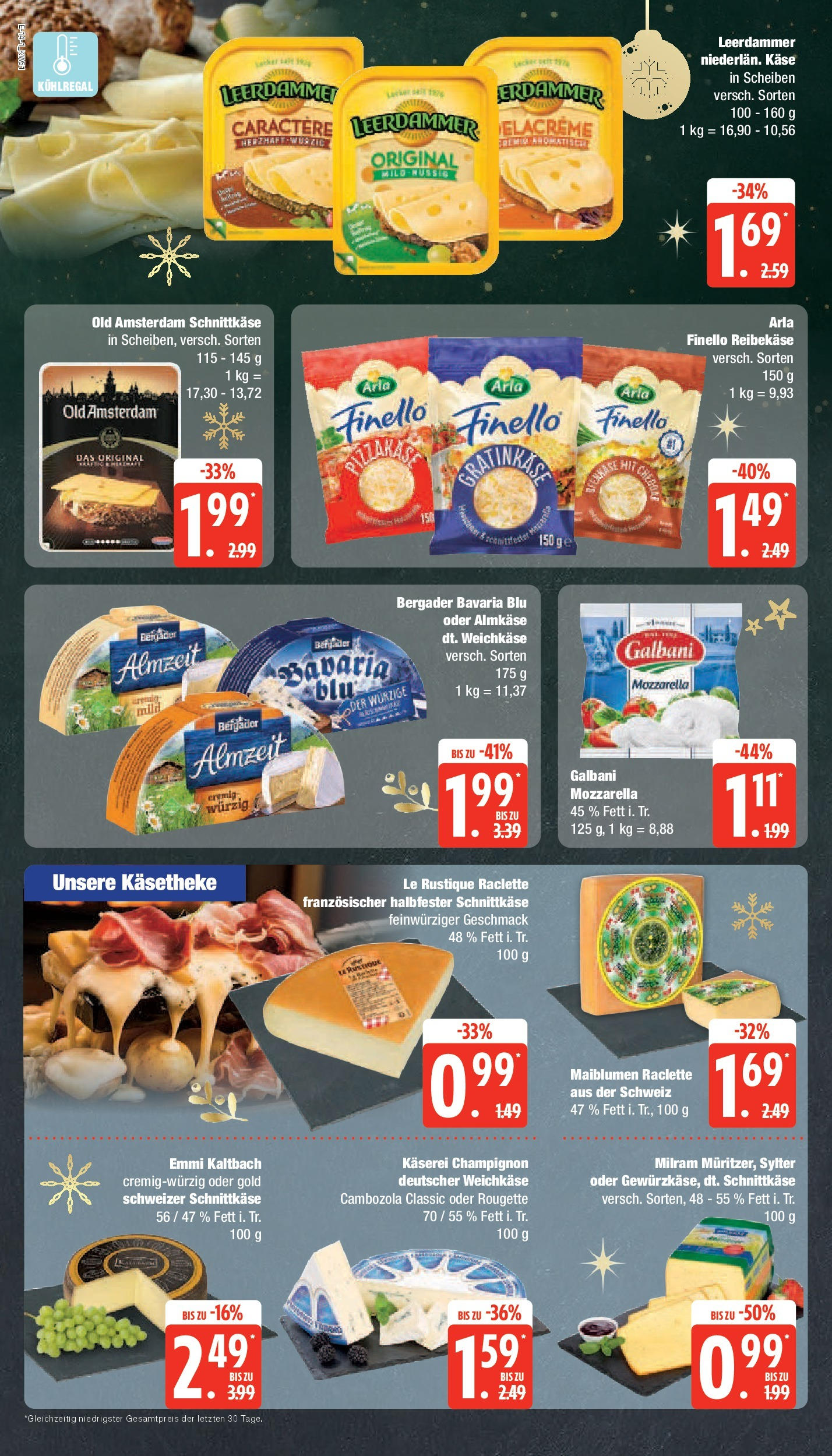 Edeka - EDEKA: Wochenangebote (ab 15.12.2024) » Angebote Online | Seite: 14 | Produkte: Käse, Leerdammer, Milram, Reibekase