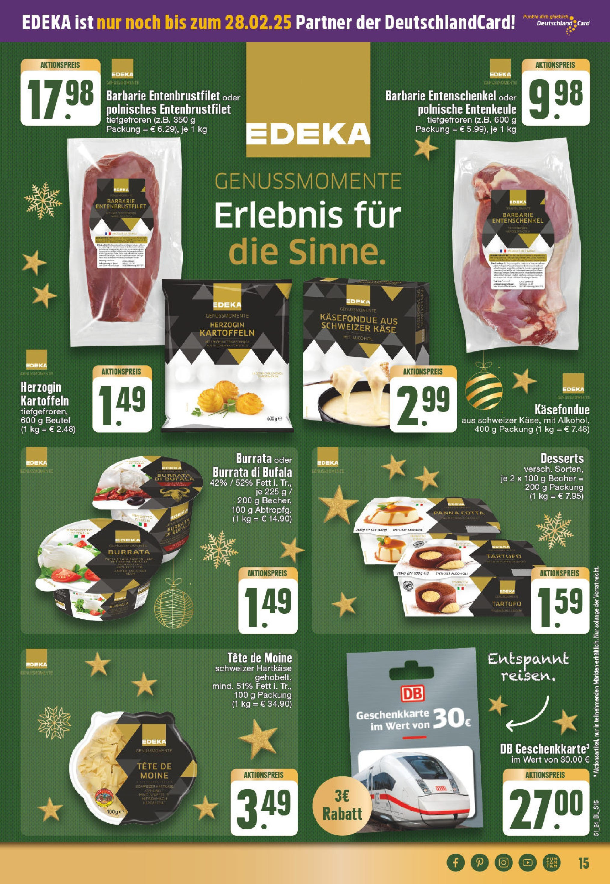 Edeka - EDEKA: Wochenangebote (ab 15.12.2024) » Angebote Online | Seite: 15 | Produkte: Käse, Burrata, Kartoffeln, Pasta