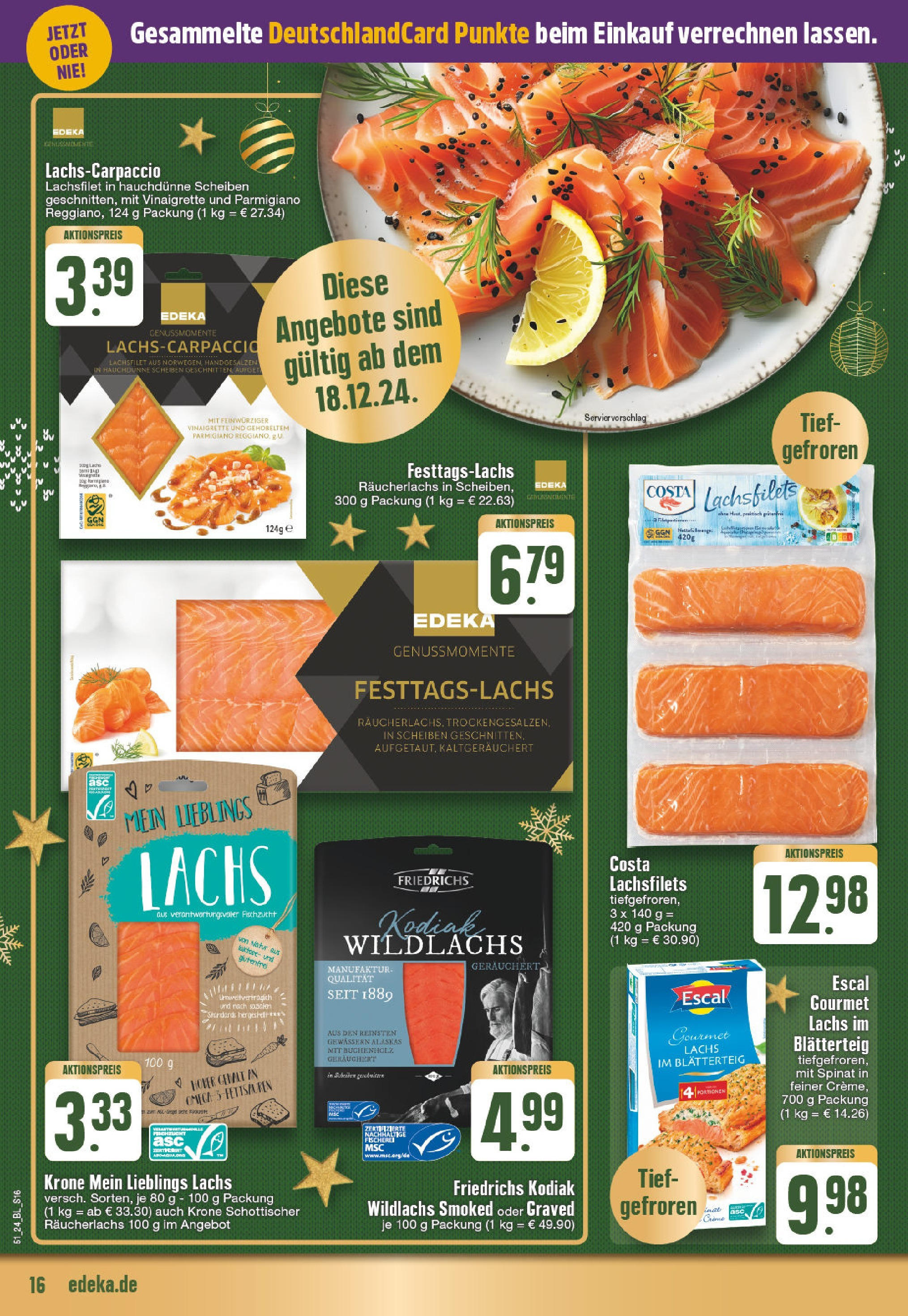 Edeka - EDEKA: Wochenangebote (ab 15.12.2024) » Angebote Online | Seite: 16 | Produkte: Creme, Lachs, Räucherlachs