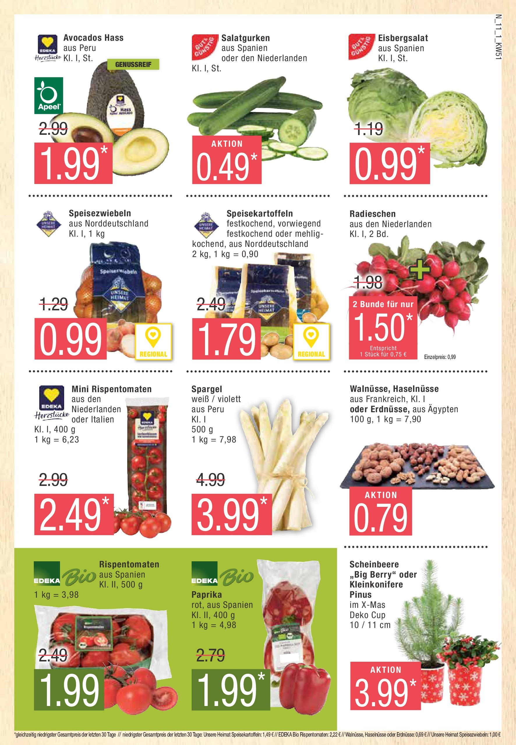 Marktkauf - Marktkauf: Wochenangebote (ab 15.12.2024) » Angebote online | Seite: 11 | Produkte: Erdnüsse, Eisbergsalat, Spargel, Paprika