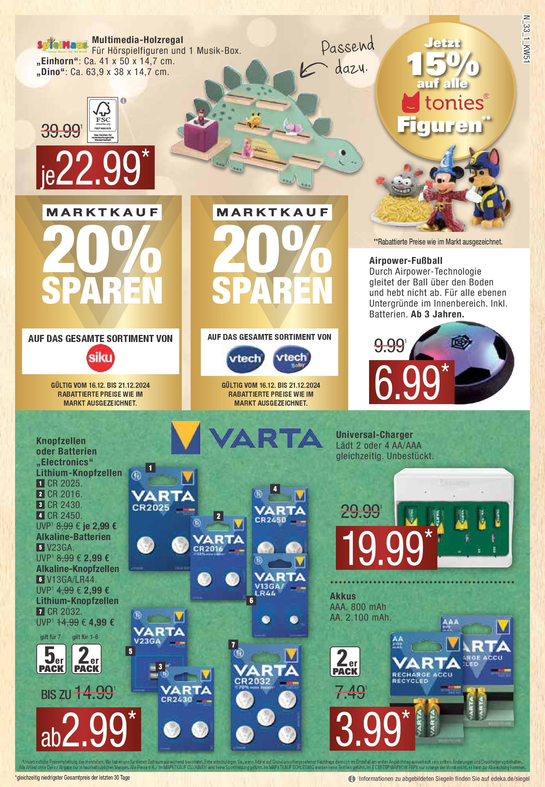 Marktkauf - Marktkauf: Wochenangebote (ab 15.12.2024) » Angebote online | Seite: 33 | Produkte: Batterien