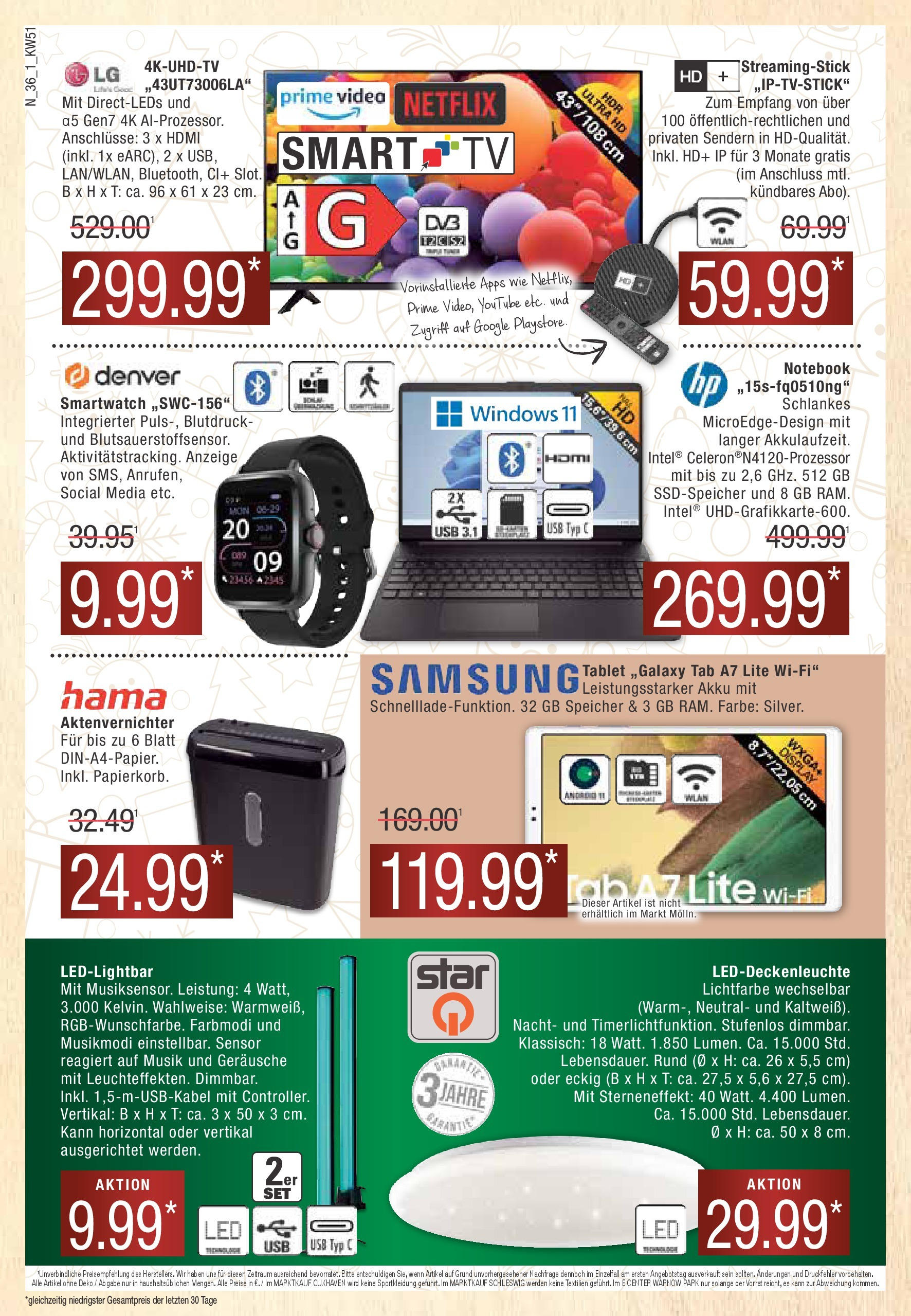 Marktkauf - Marktkauf: Wochenangebote (ab 15.12.2024) » Angebote online | Seite: 36 | Produkte: Aktenvernichter, Samsung, Smart TV, Notebook