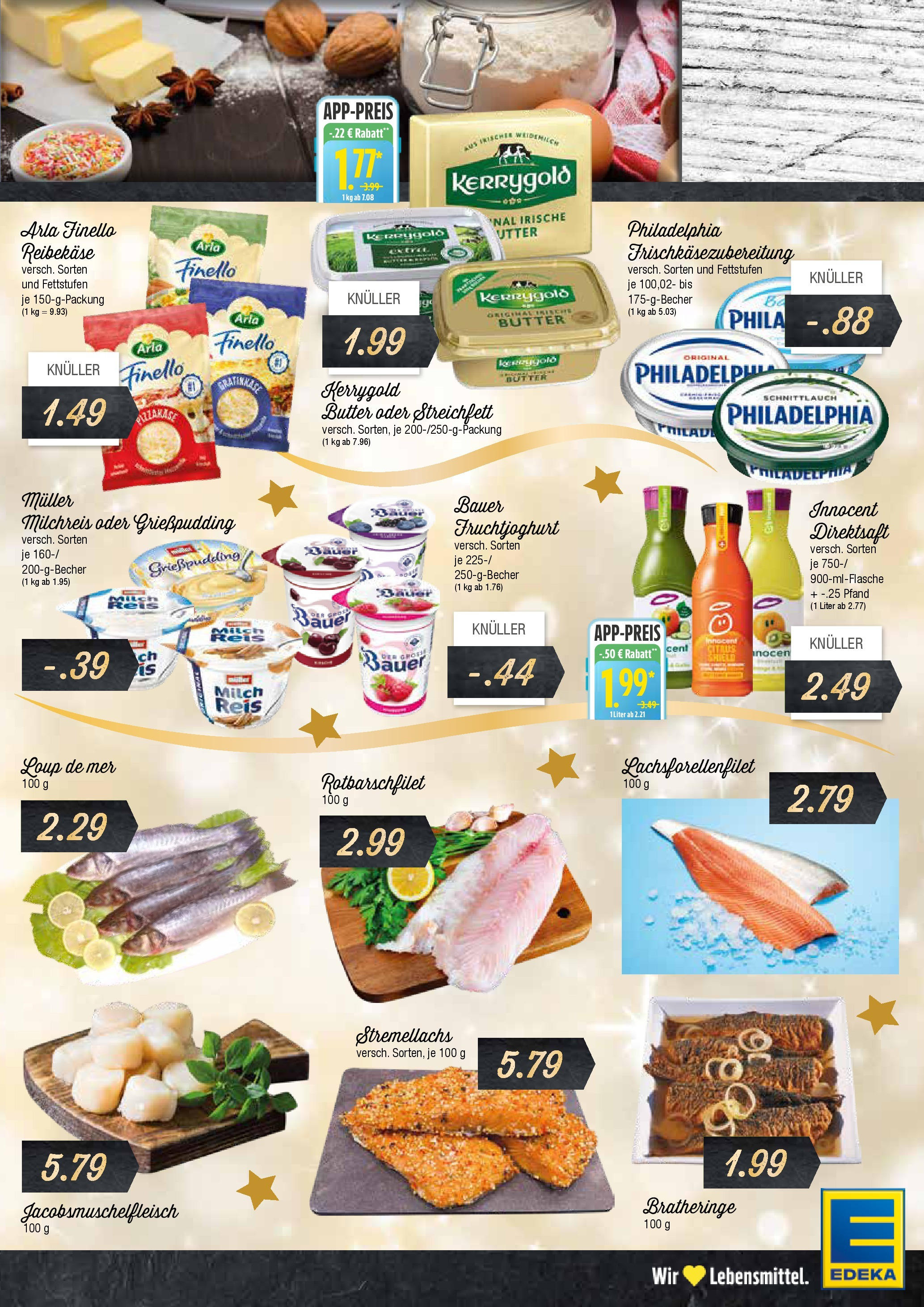 Edeka - EDEKA: Wochenangebote (ab 15.12.2024) » Angebote Online | Seite: 5 | Produkte: Milch, Philadelphia, Fruchtjoghurt, Reibekase