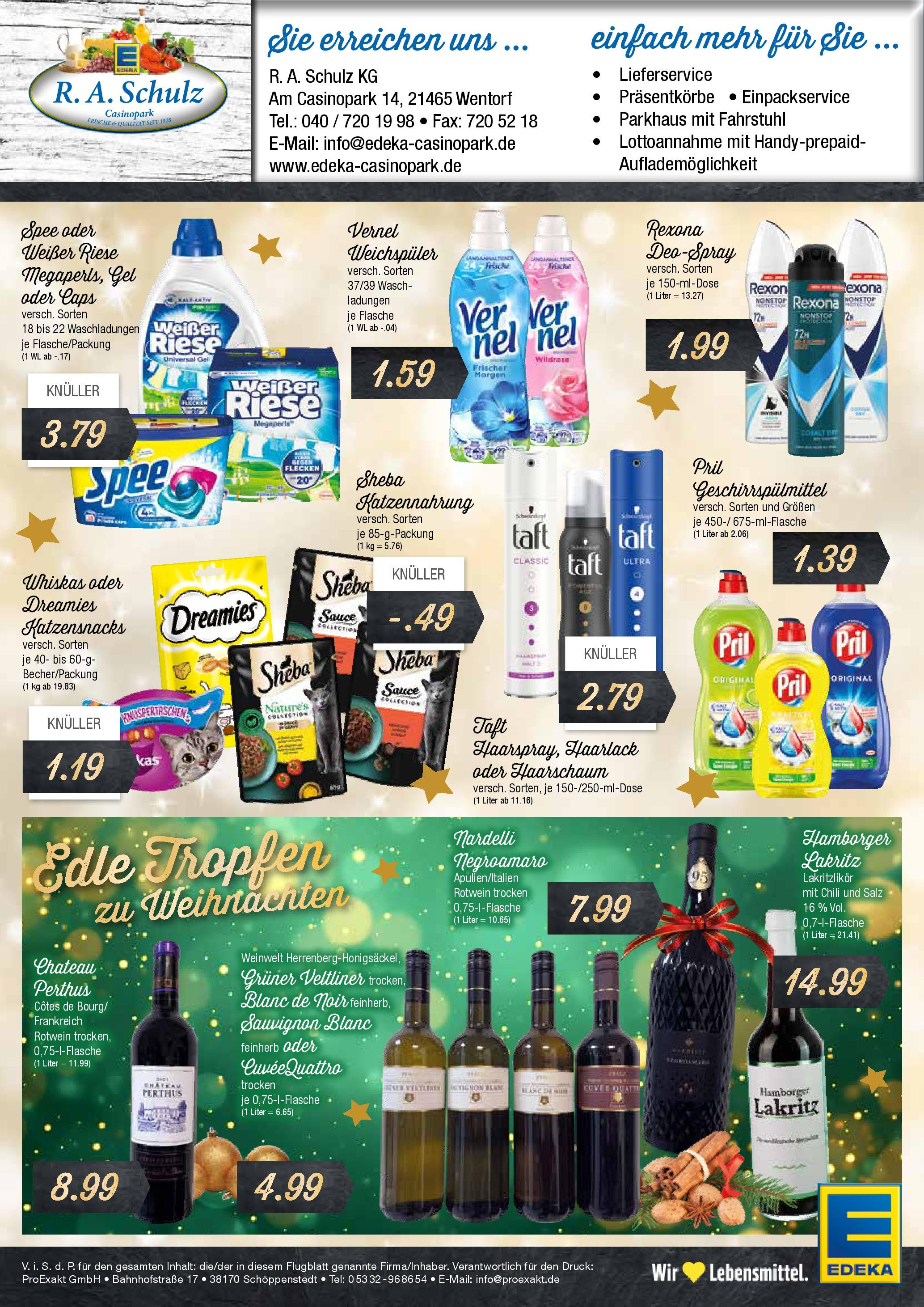 Edeka - EDEKA: Wochenangebote (ab 15.12.2024) » Angebote Online | Seite: 8 | Produkte: Sheba, Rotwein trocken, Deospray, Pril