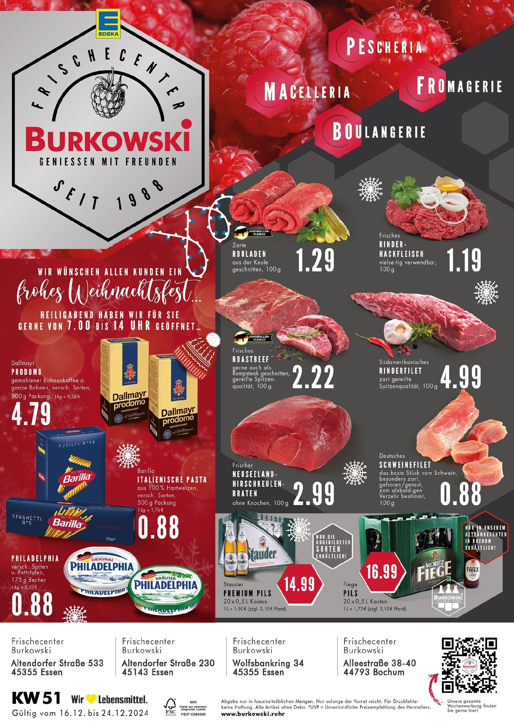 Edeka - EDEKA: Wochenangebote (ab 15.12.2024) » Angebote Online | Seite: 1 | Produkte: Rumpsteak, Philadelphia, Pasta, Dallmayr prodomo