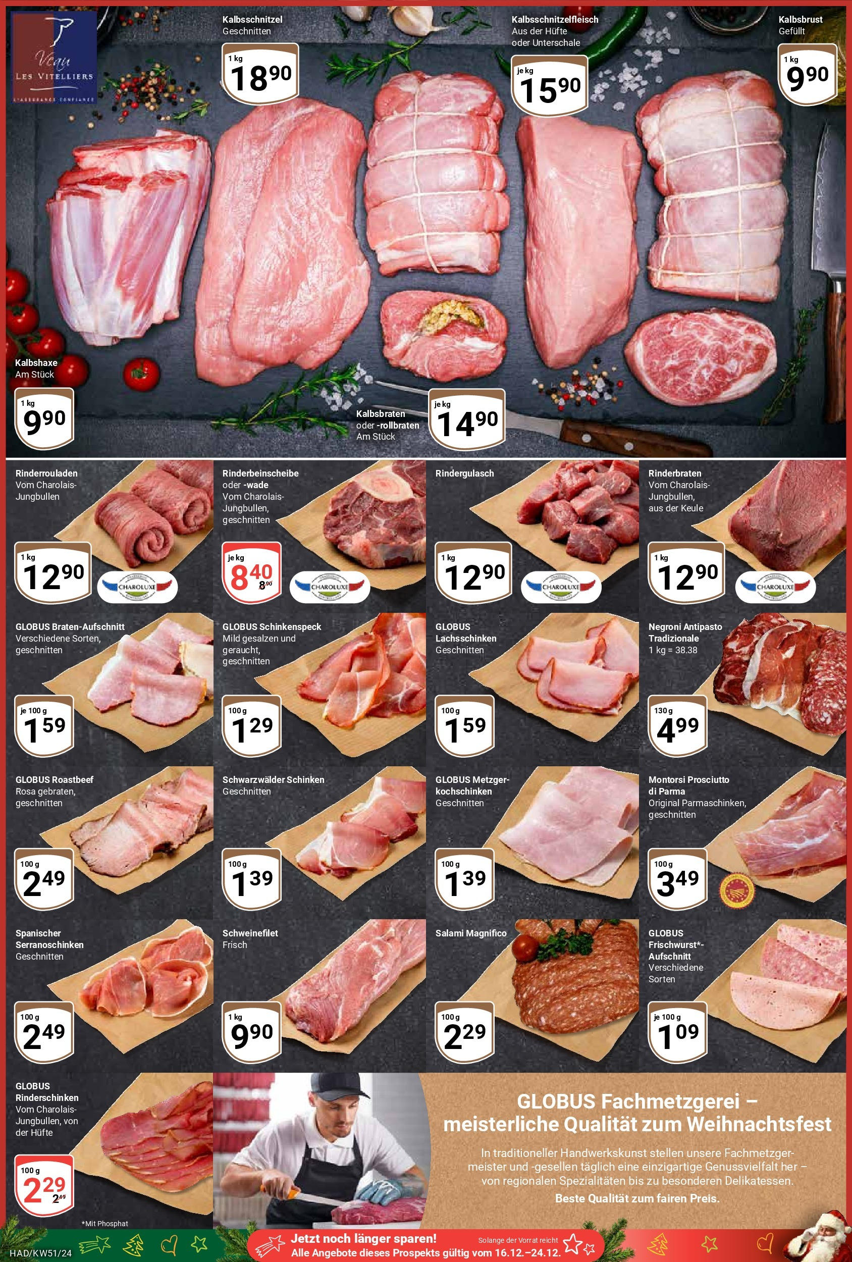 Globus - Globus: Wochenangebote (ab 15.12.2024) » Angebote online | Seite: 2 | Produkte: Rindergulasch, Roastbeef, Salami, Schinken