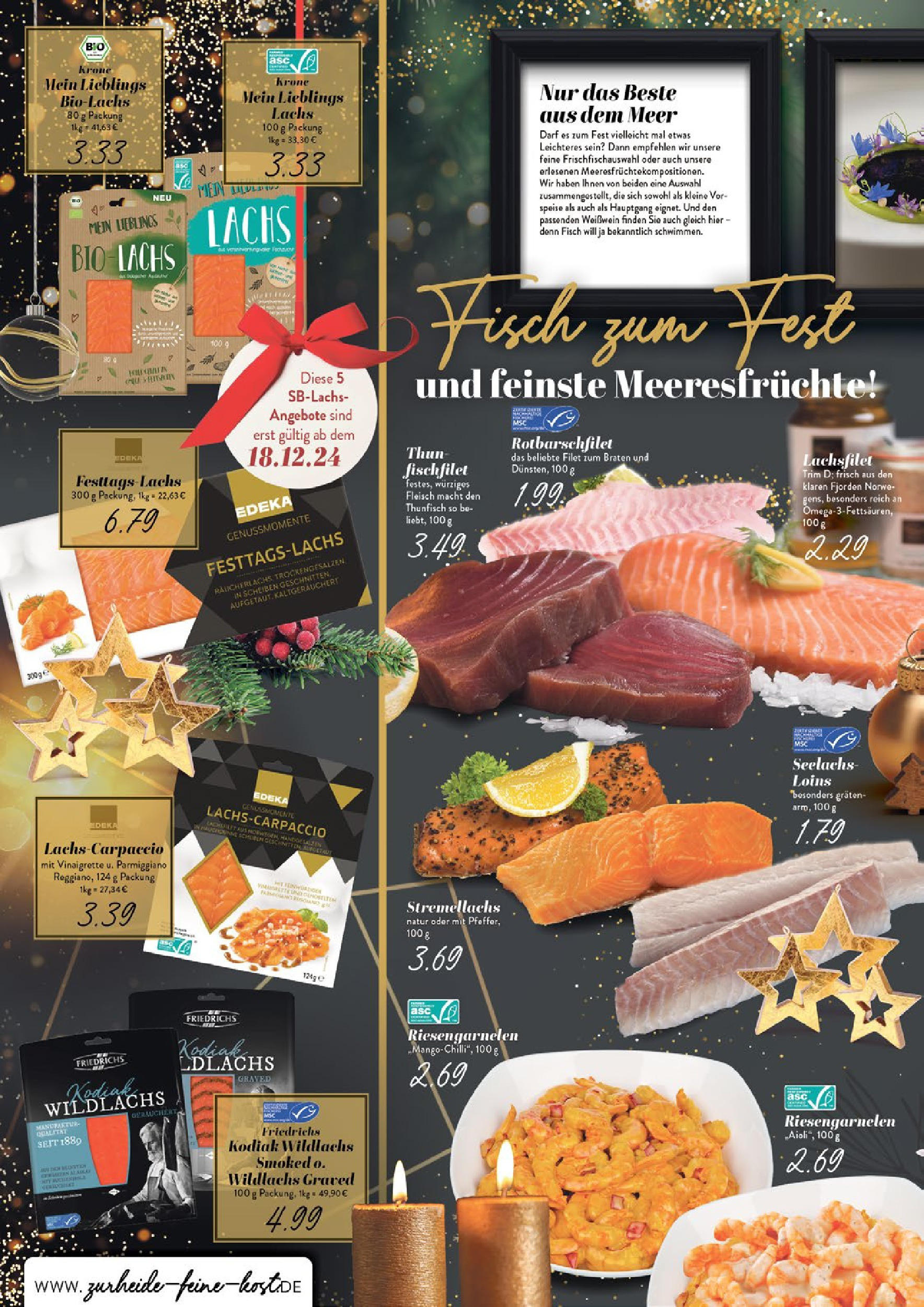 Edeka - EDEKA: Wochenangebote (ab 15.12.2024) » Angebote Online | Seite: 10 | Produkte: Fisch, Lachs, Räucherlachs, Meeresfrüchte