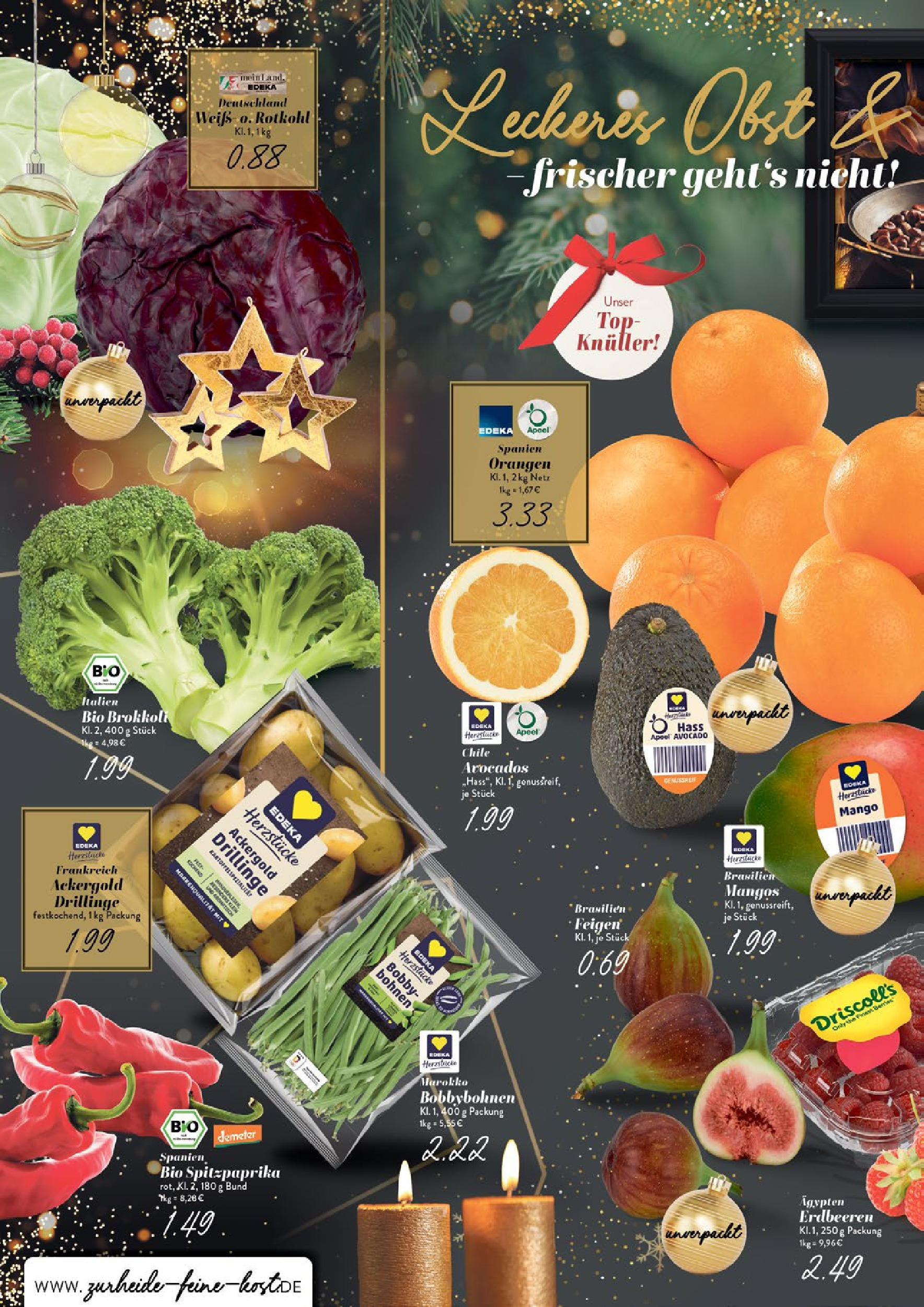 Edeka - EDEKA: Wochenangebote (ab 15.12.2024) » Angebote Online | Seite: 12 | Produkte: Rotkohl, Avocado, Brokkoli, Erdbeeren