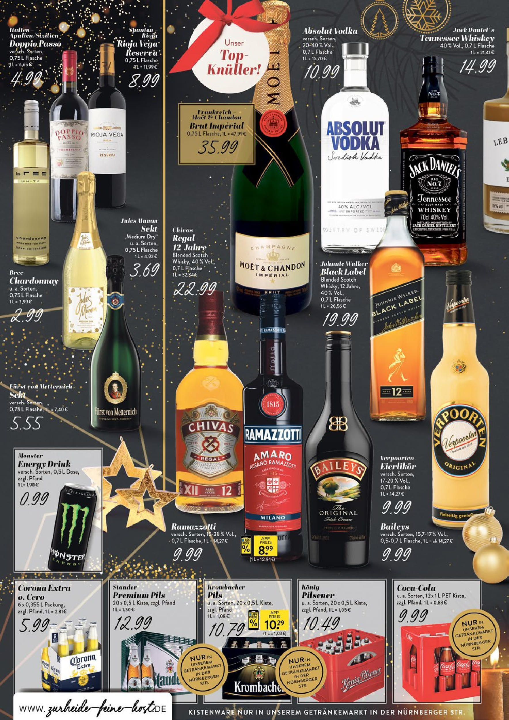 Edeka - E center: Wochenangebote (ab 15.12.2024) » Angebote Online | Seite: 22 | Produkte: Pils, Jack Daniel's, Krombacher, Ramazzotti