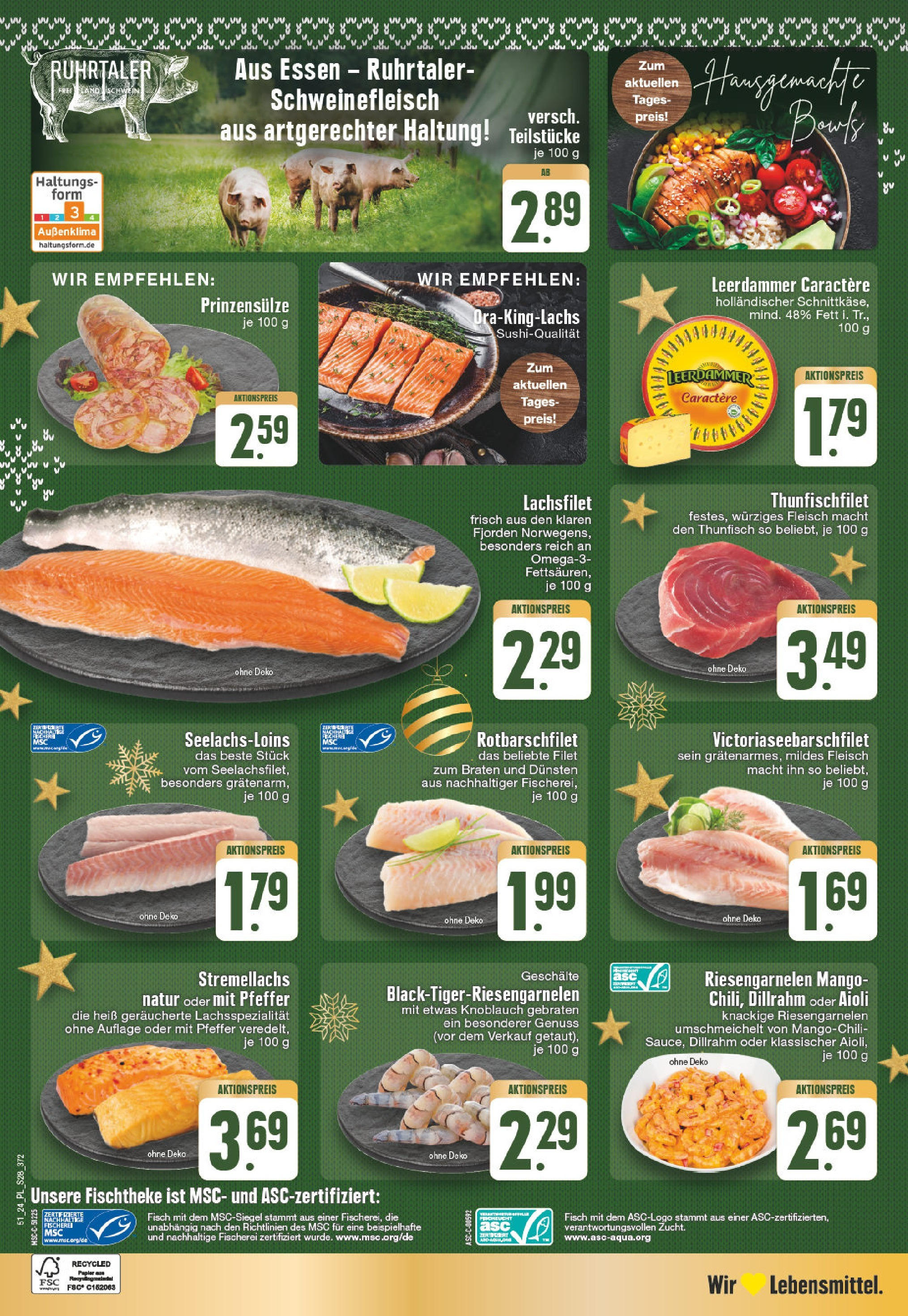 Edeka - E center: Wochenangebote (ab 15.12.2024) » Angebote Online | Seite: 28 | Produkte: Thunfisch, Mango, Knoblauch, Fleisch